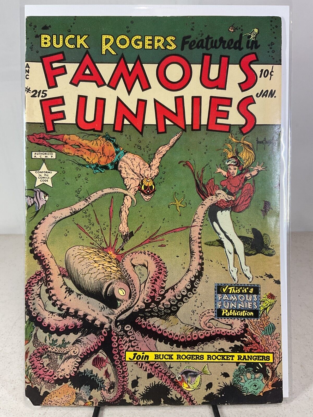 Famous Funnies #215 January 1955 Frank Frazetta High Grade Unicorn