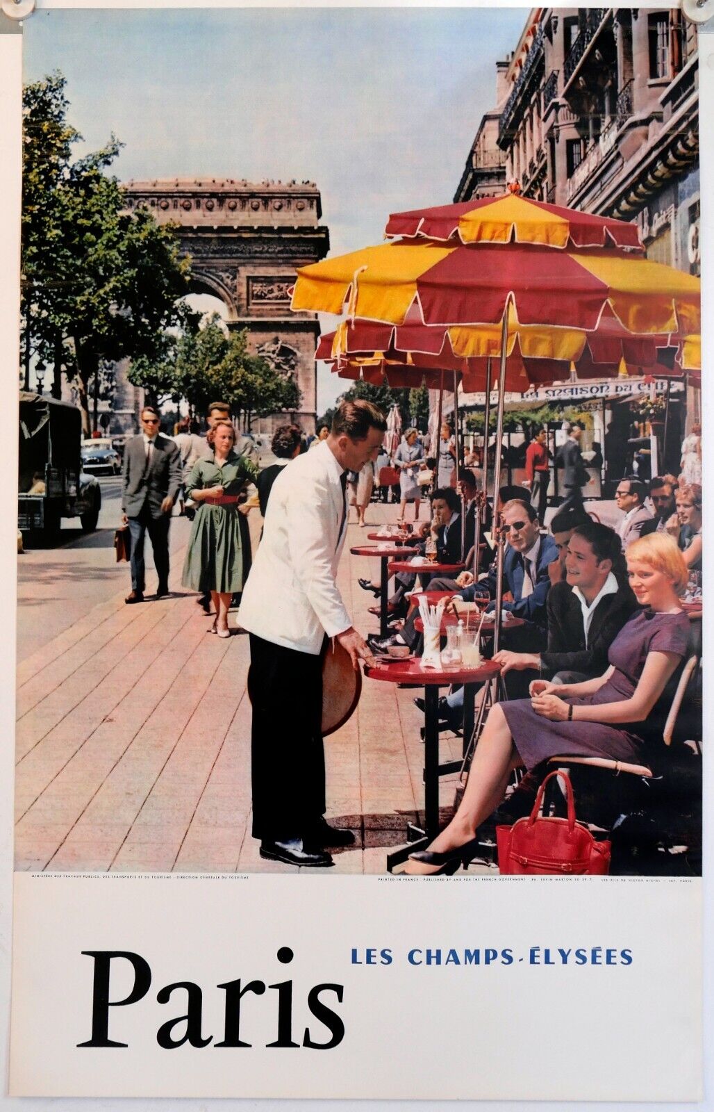 Paris Les Champs Elysées photo. 1959 Ervin Marton Heliogravure Print