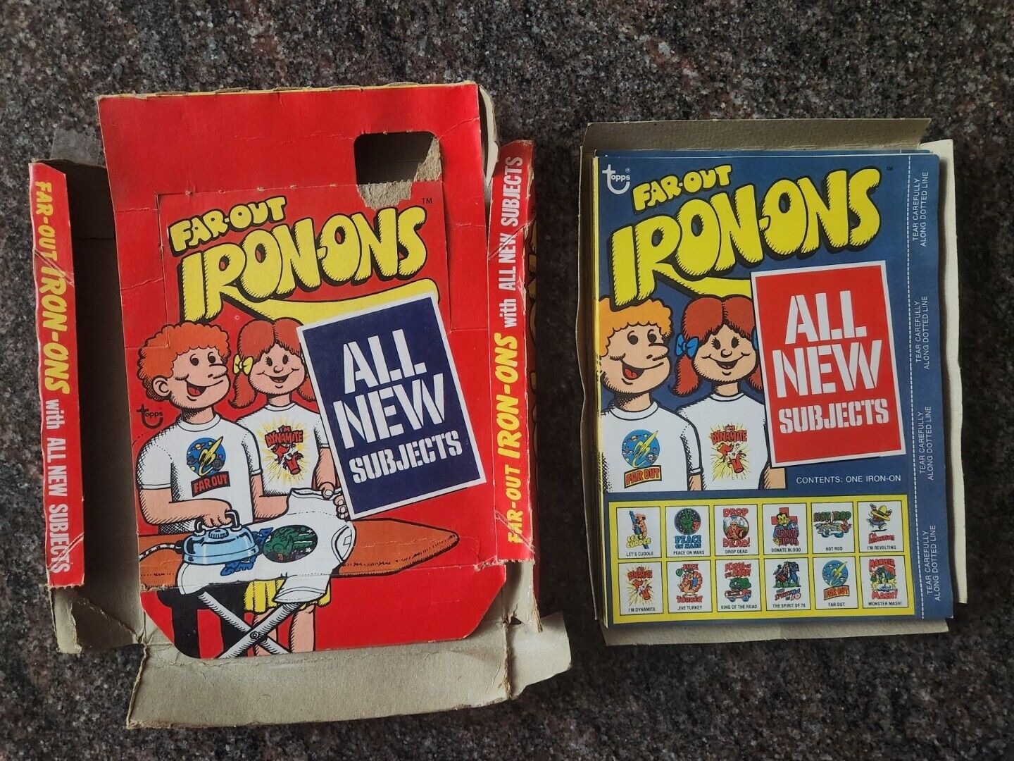 24 - 1975 Topps Far Out Iron-Ons Topps with BOX