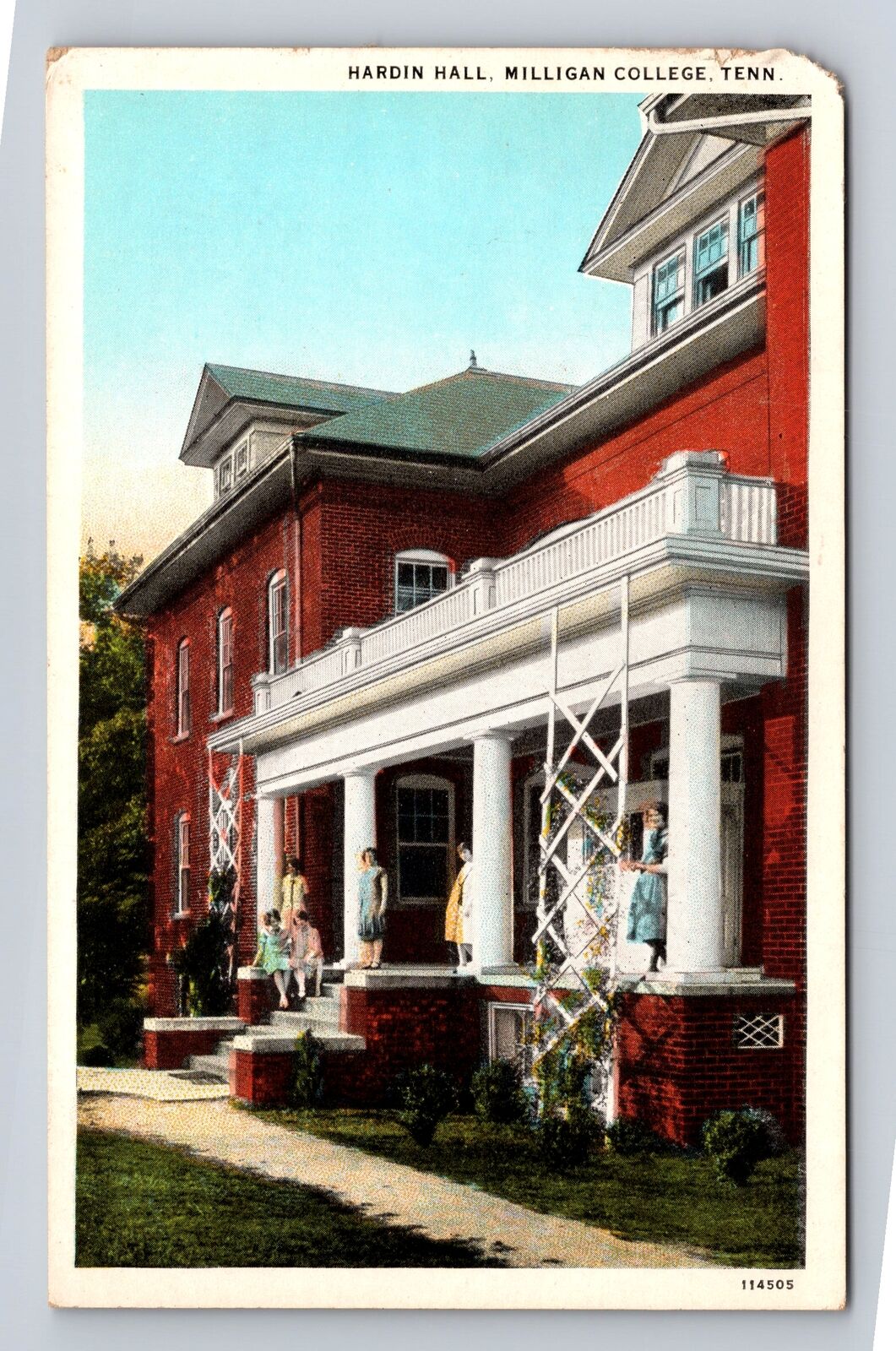 Milligan College TN-Tennessee, Hardin Hall, Antique, Vintage Postcard