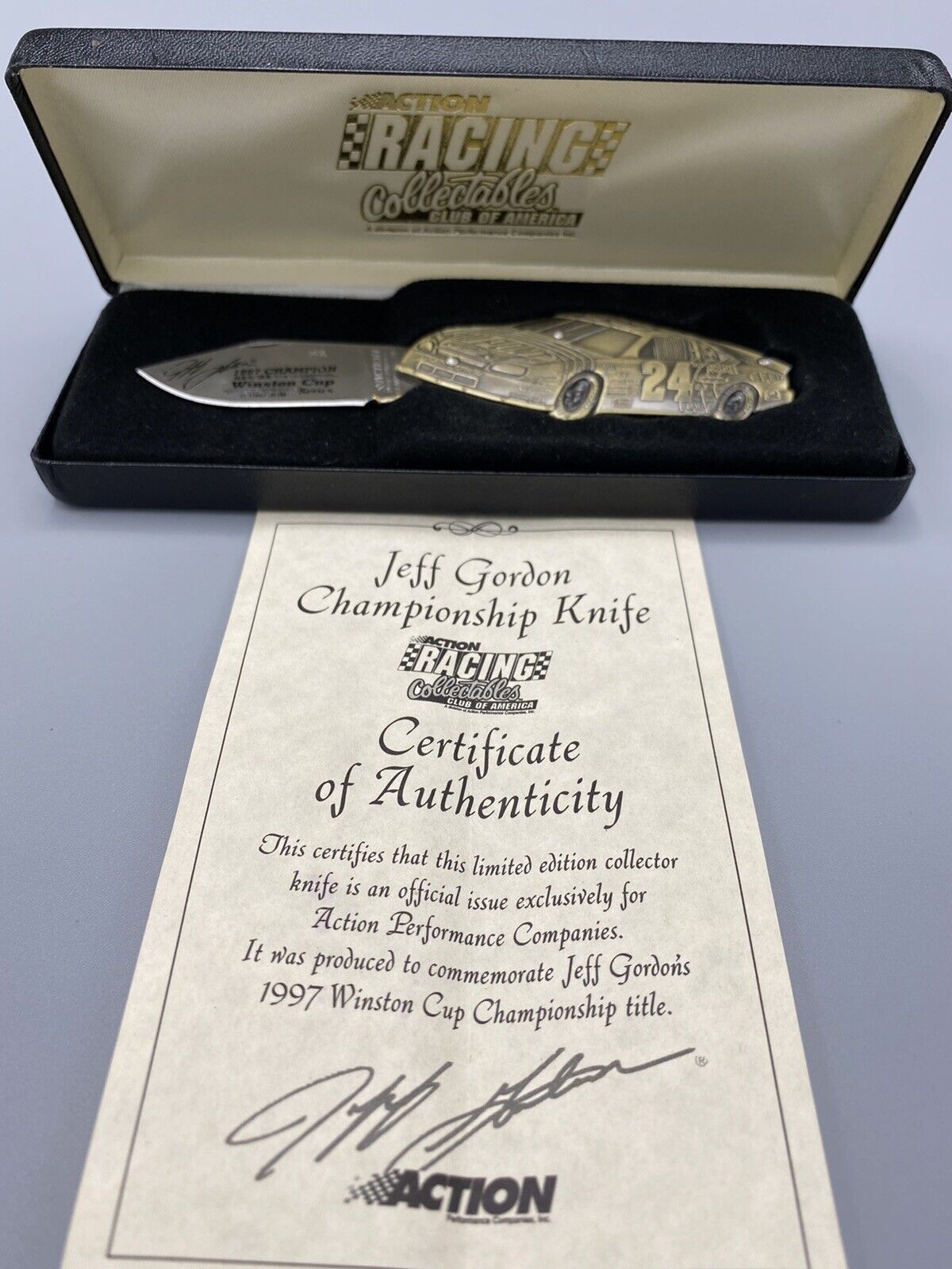 1997 Jeff Gordon Championship Knife -Limited Ed- Action Racing Collectibles RCCA