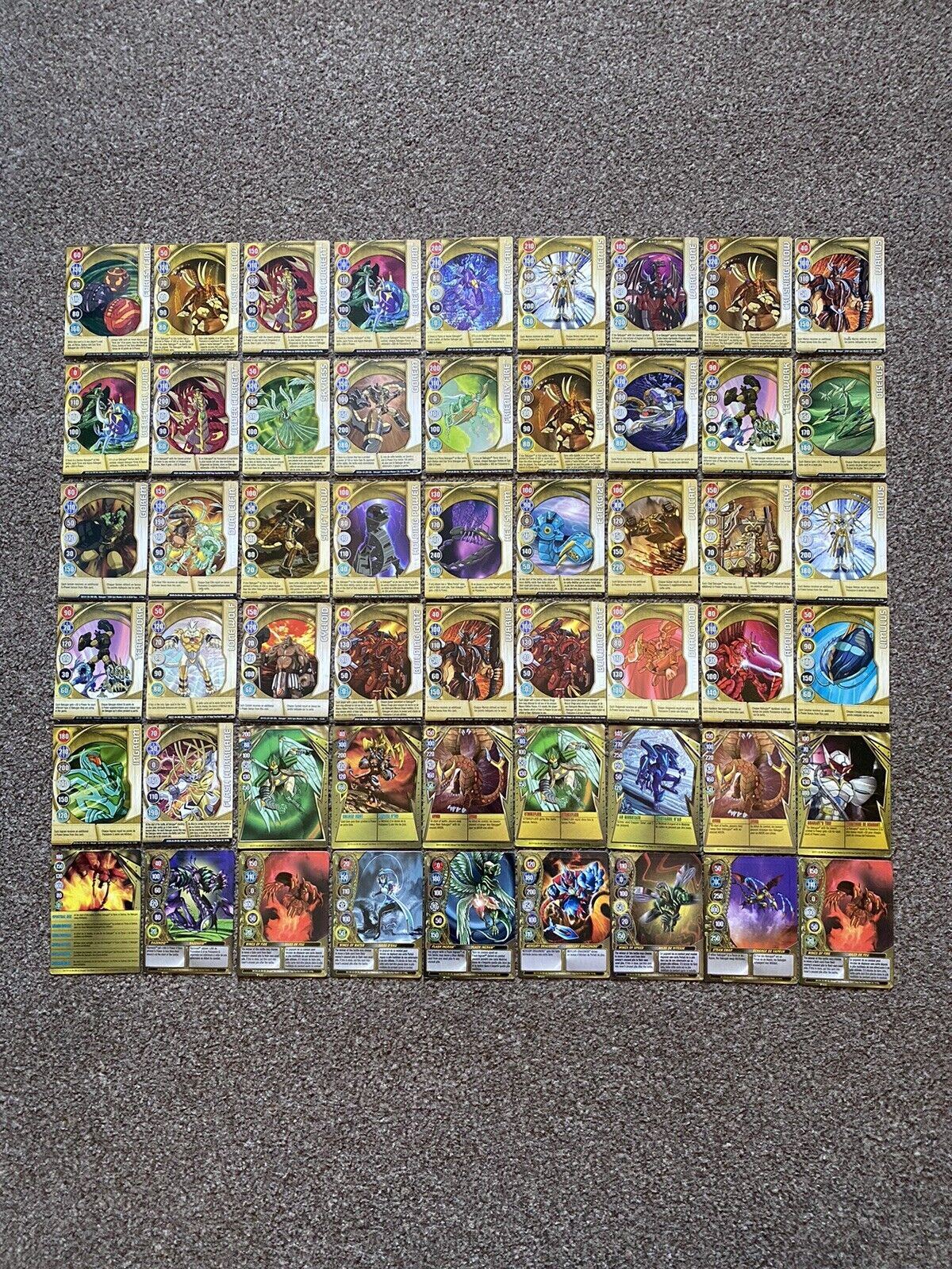 Bakugan Battle Brawlers Gold Gate Card Card Collection Lot