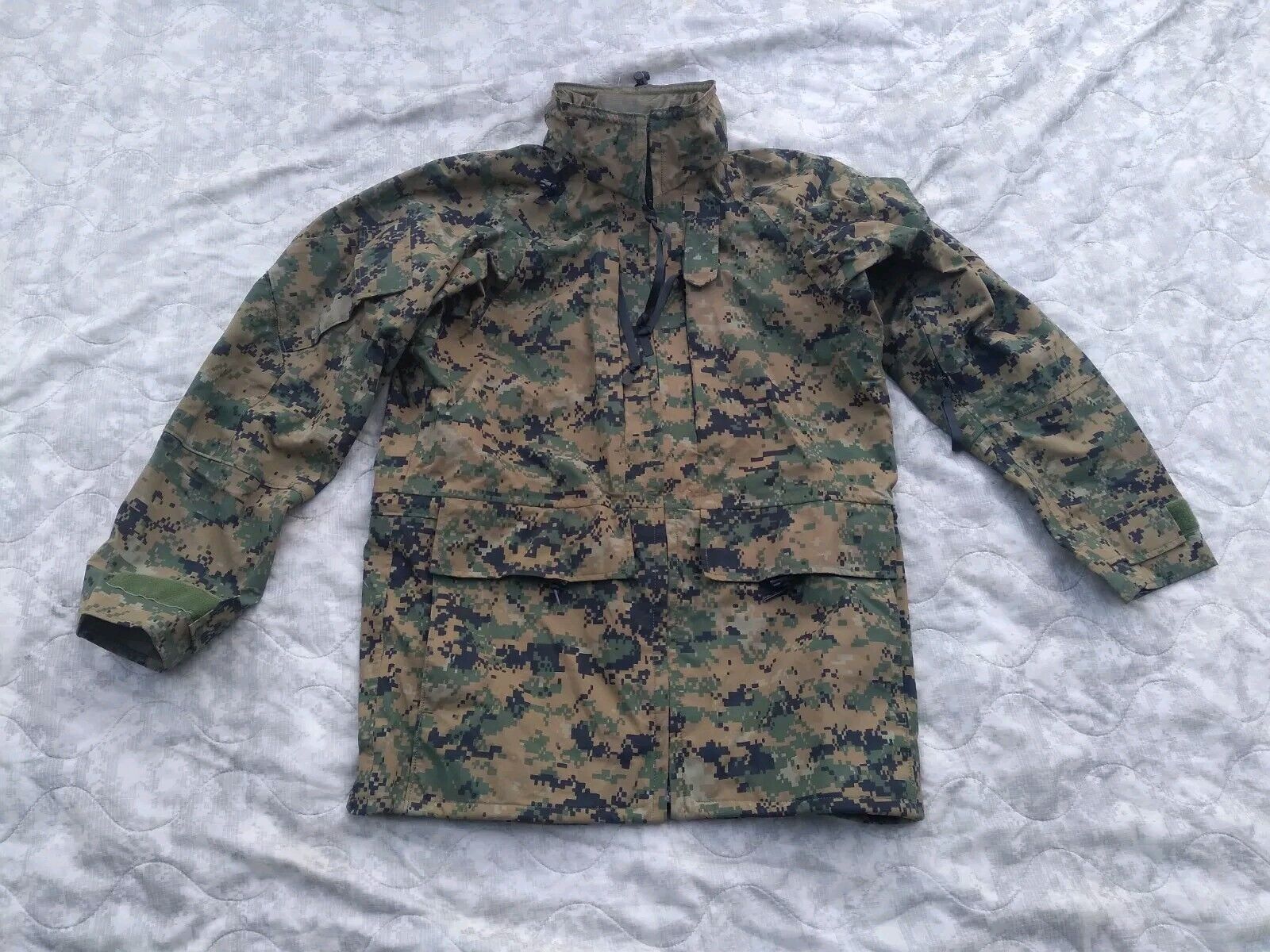 USMC APECS GoreTex Jacket SMALL-LONG Woodland MARPAT Parka Waterproof