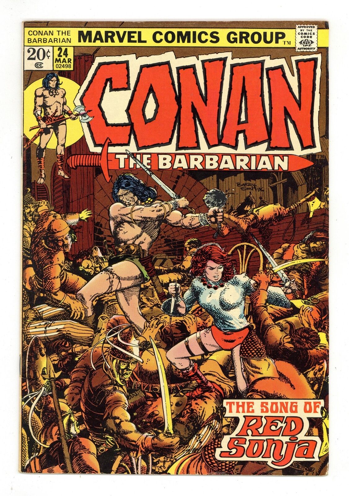Conan the Barbarian #24 VG/FN 5.0 1973 1st full Red Sonja story