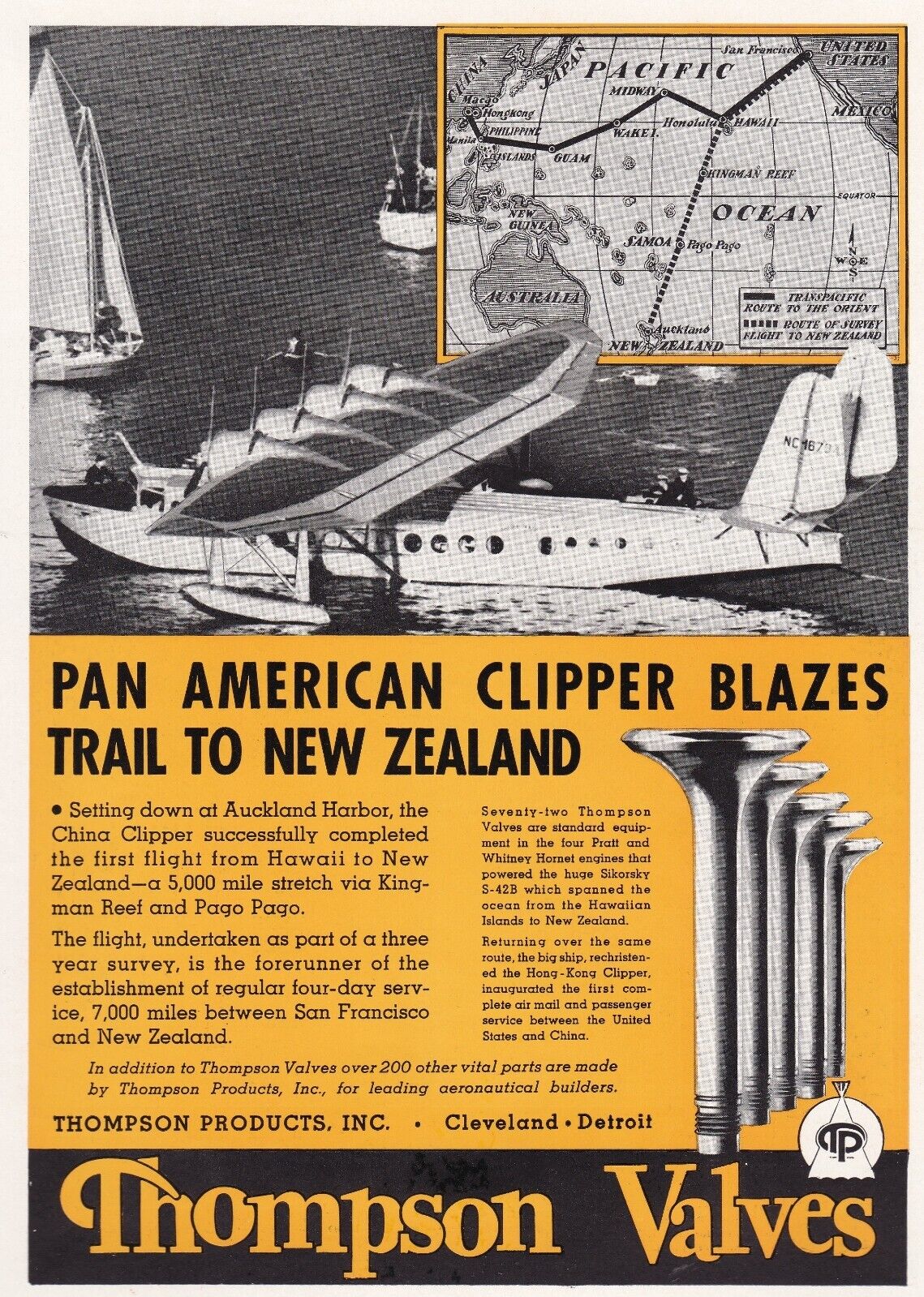 1937 Pan American Clipper Aircraft ad 6/14/2022ii