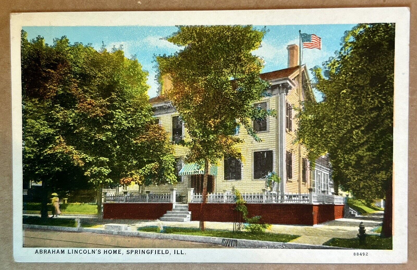 ABRAHAM LINCOLN\'S HOME, SPRINGFIELD Illinois Vintage Postcard