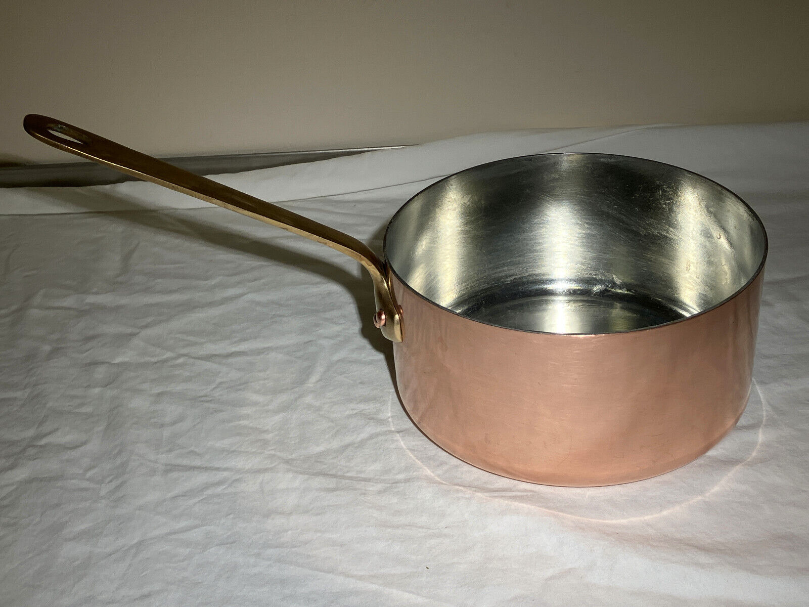 Vintage Copper Saucepan NEW TIN 7.9-in/20cm 2mm thick Made in France - Mauviel?