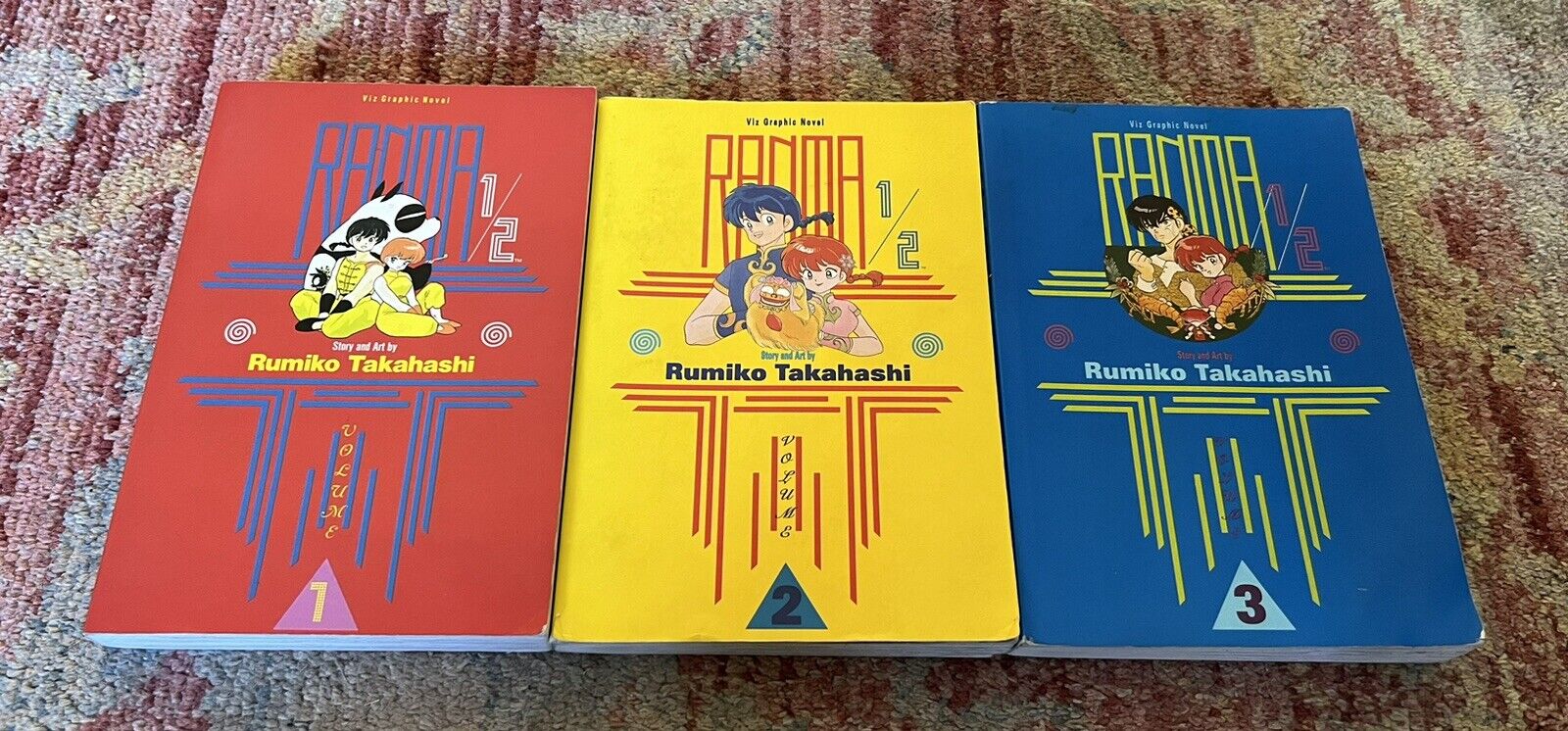 Ranma 1/2 Volumes 1-3 manga english lot
