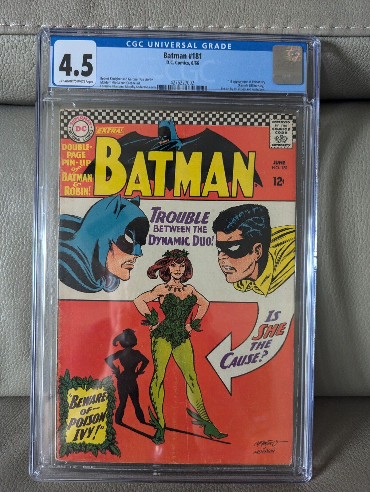 Batman #181—Beautiful CGC 4.5—1st App Poison Ivy DC Comics 1966