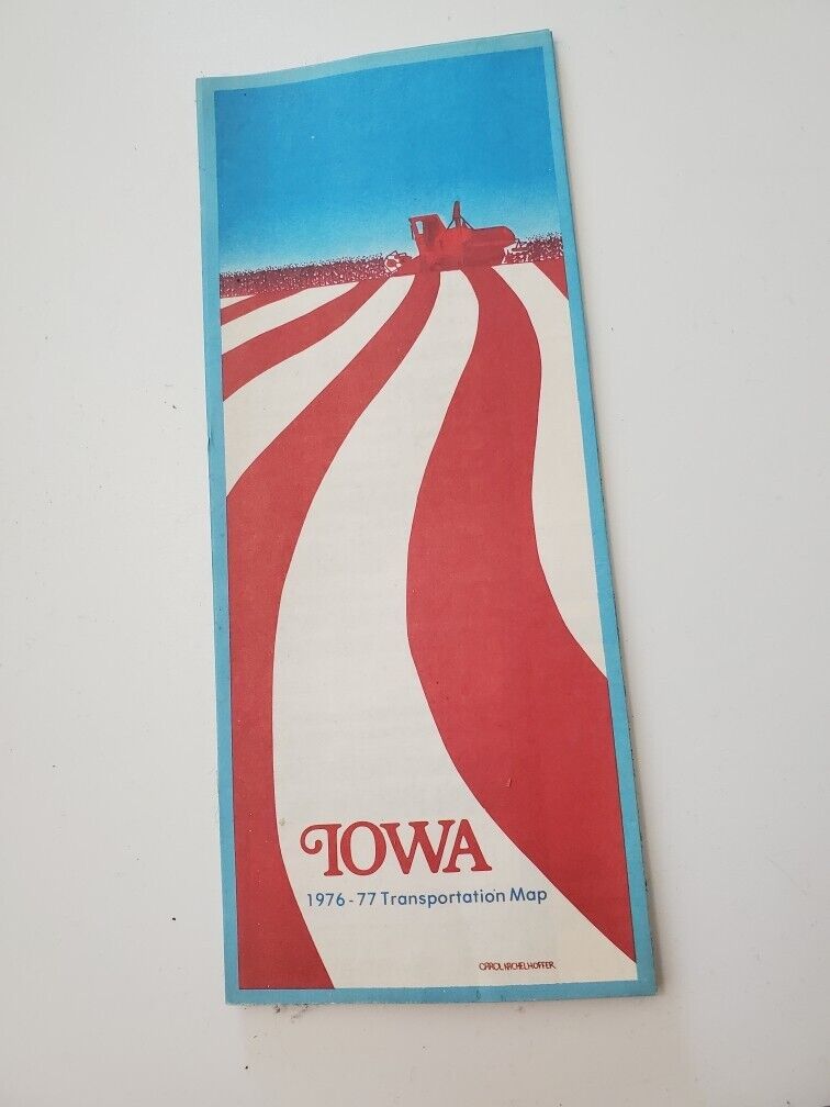 Vintage 1976-77 Iowa Official Highway map