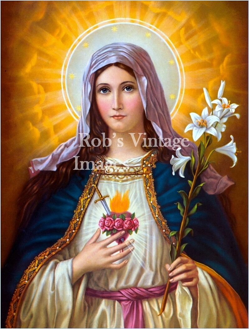  Immaculate Heart of Virgin Mary Virgen María Poster SM  