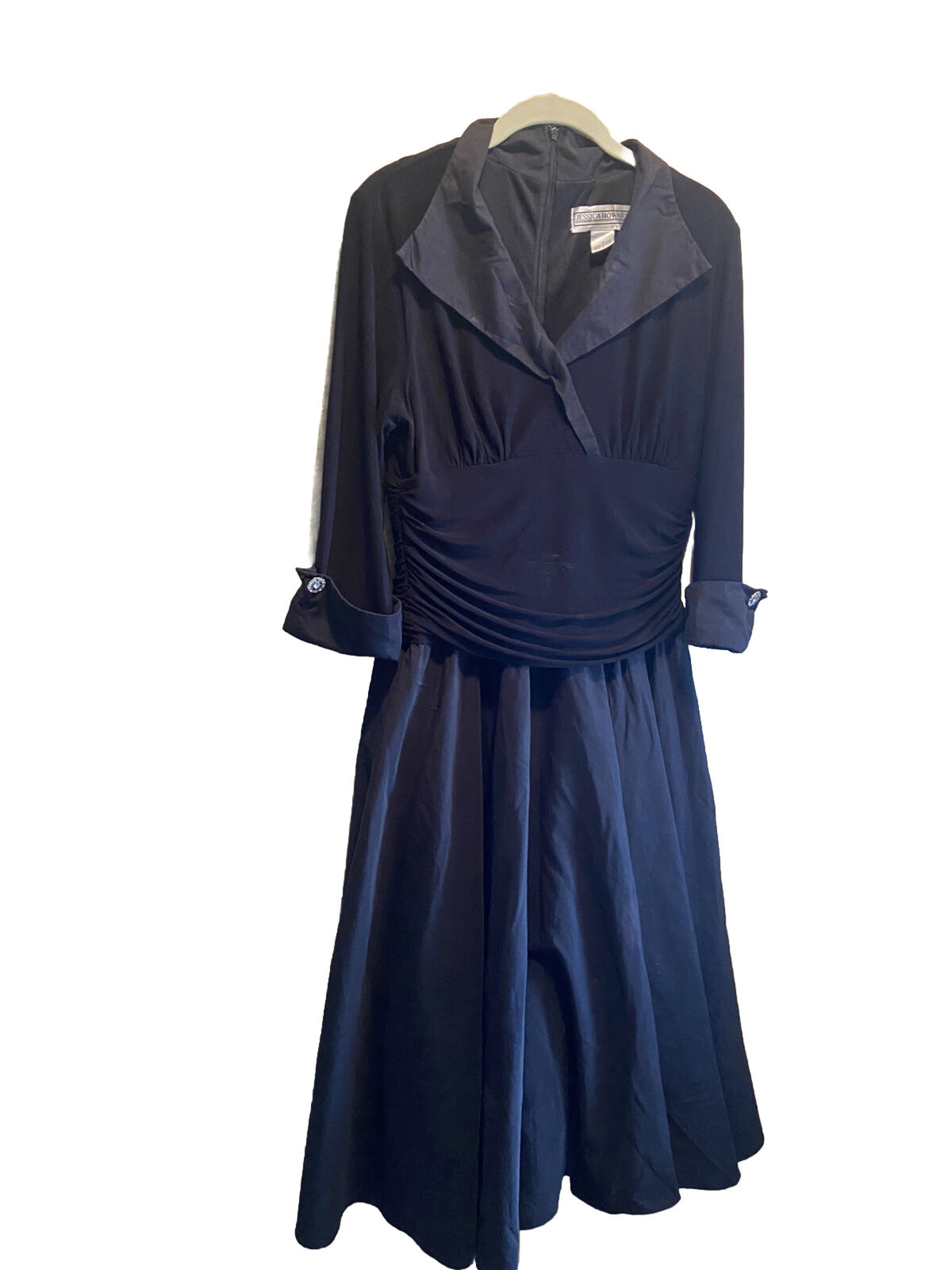 Vintage Jessica Howard Black Dress Womens Size 12