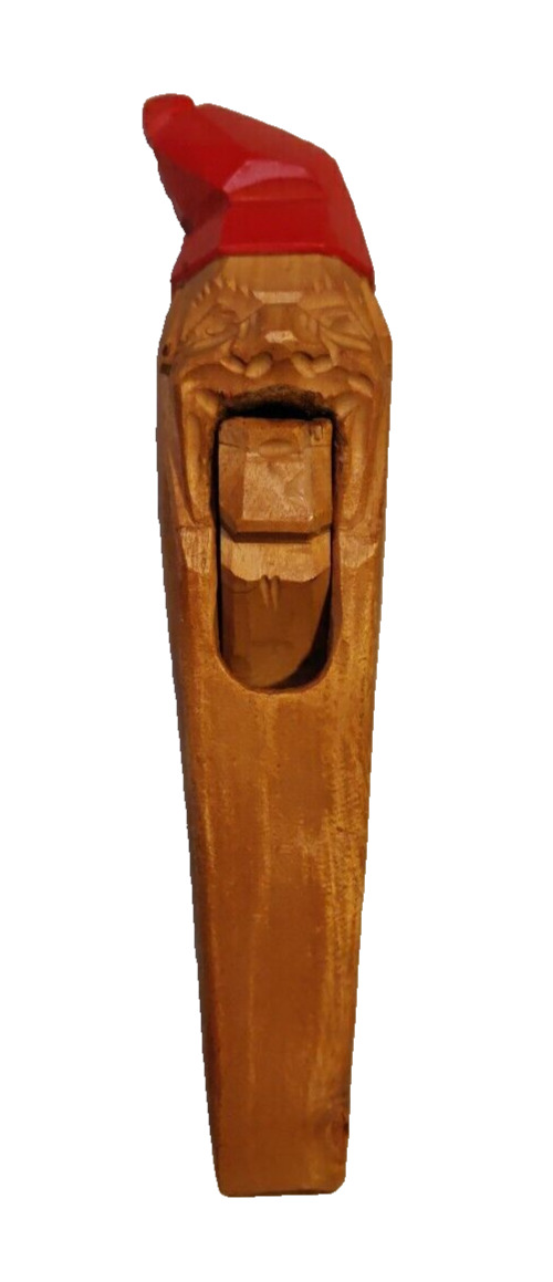 Antique Scandinavian Hand Carved Wooden Nut Cracker - Santa, Gnome, Krampus