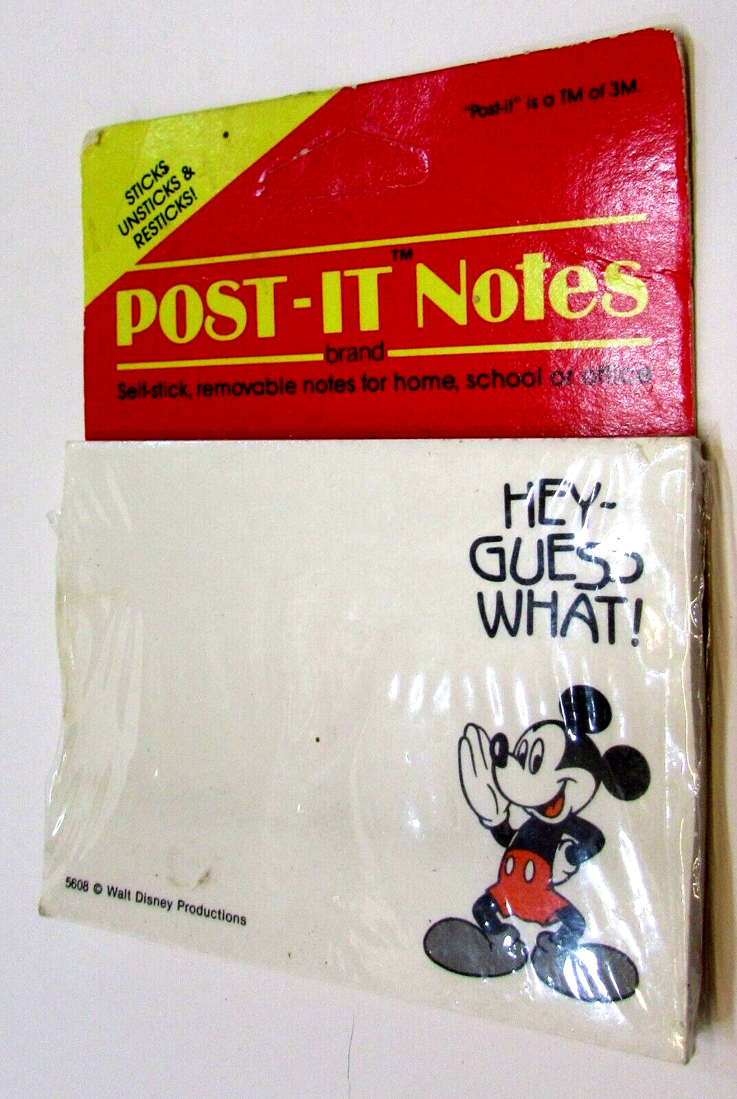 New Vintage 1980\'s Unopened Walt Disney Productions Mickey Mouse Post It Notes