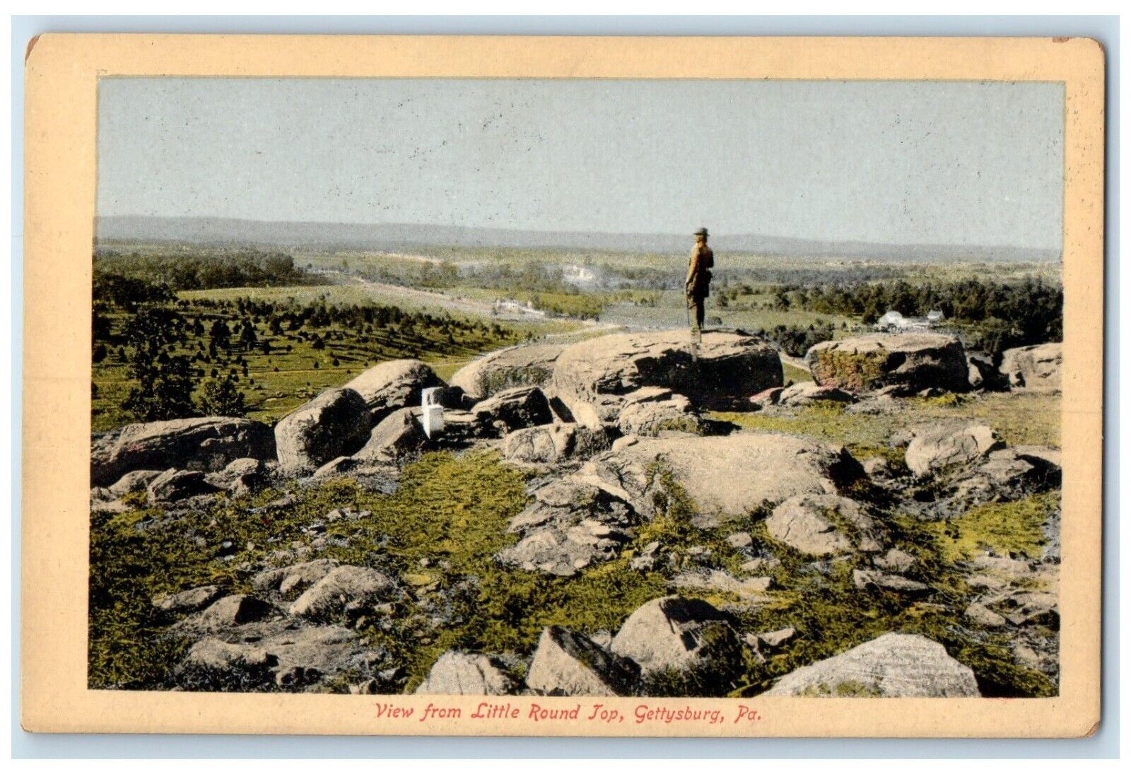 c1910's View From Little Round Top Gettysburg Pennsylvania PA Antique Postcard