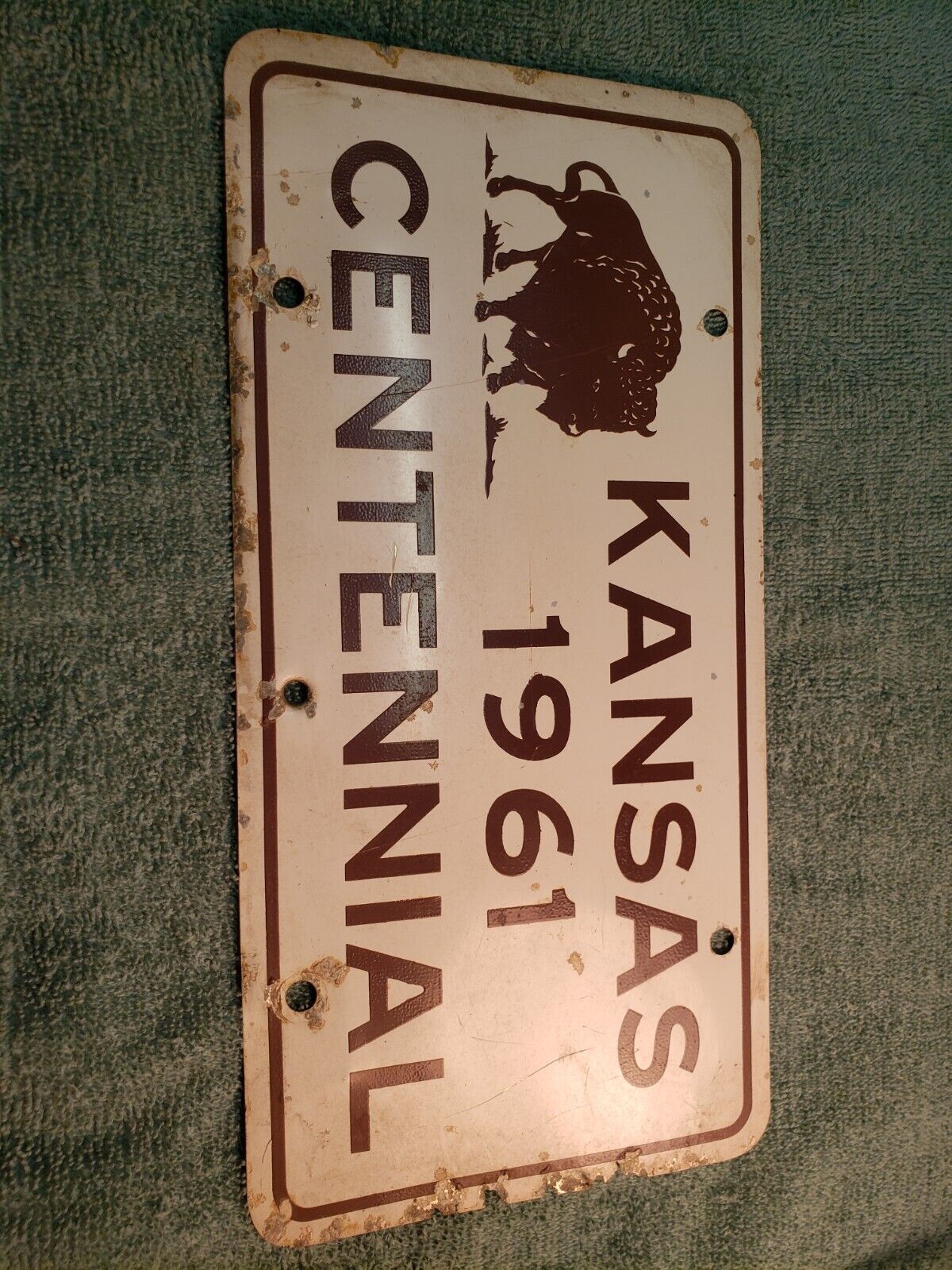 1961 Kansas Centennial License Plate