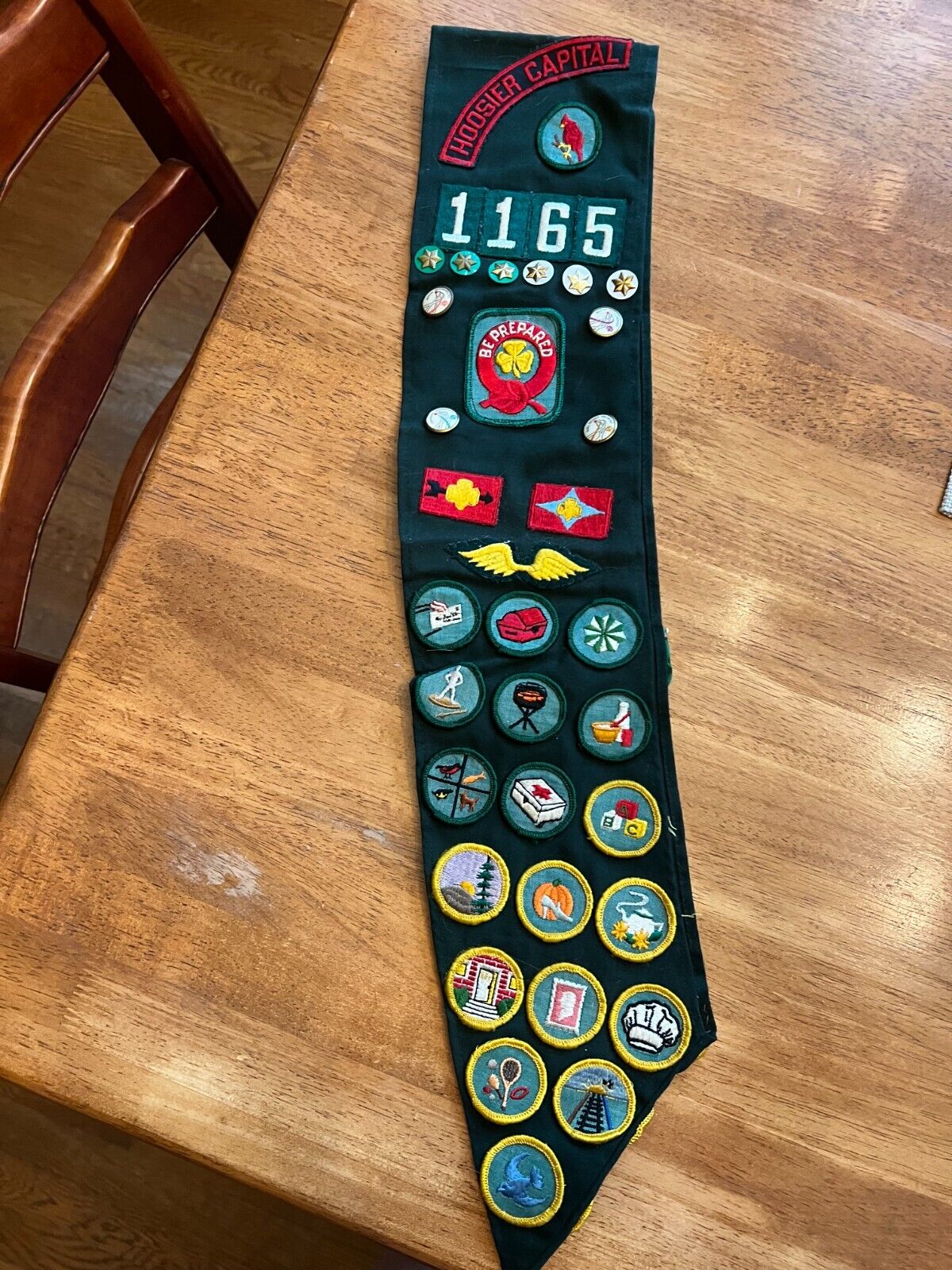 Girl Scout Sash with badges from 1960s