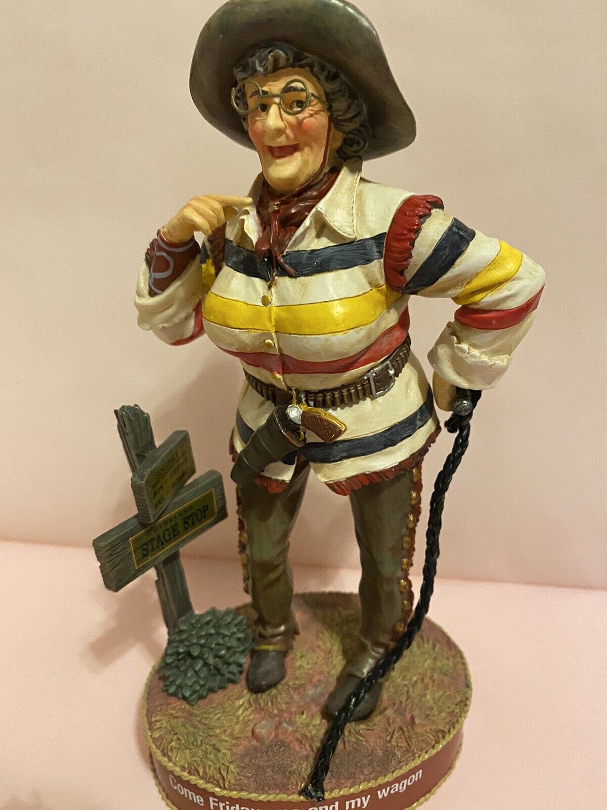 Come Friday Me & My Wagon Are Gone  Resin Figurine 7” Miss Max Westland Gifts