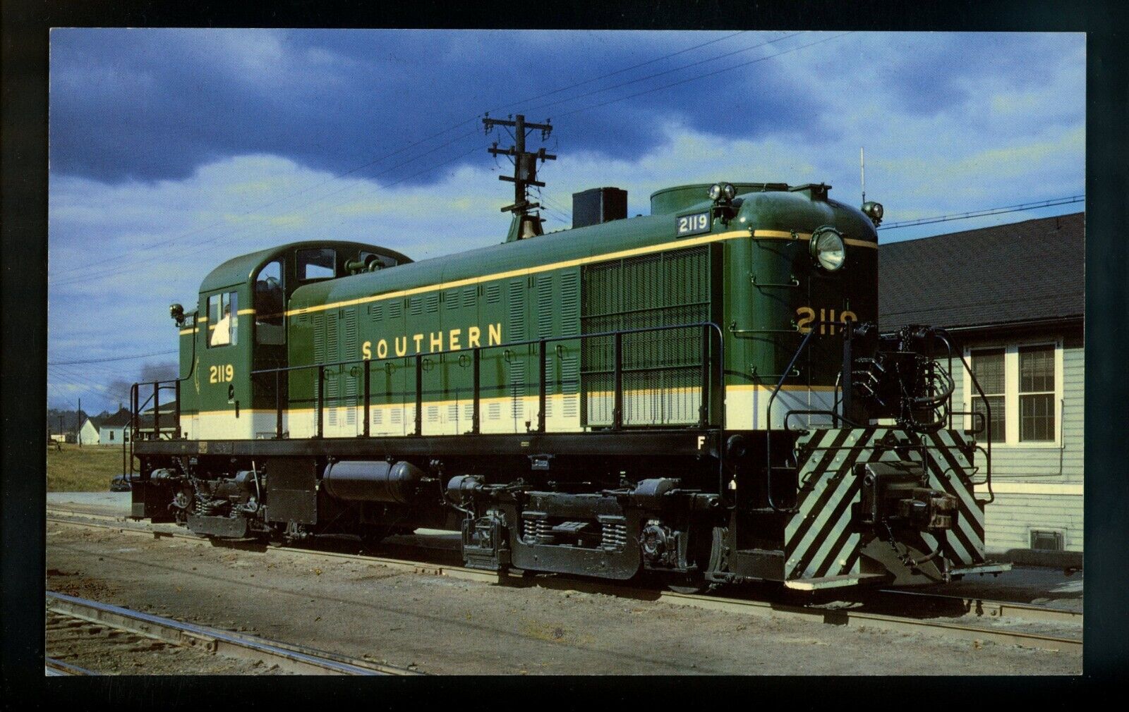 Oversized Train Railroad postcard Vanishing Vistas JT-264 Southern ALCO-GE 2119