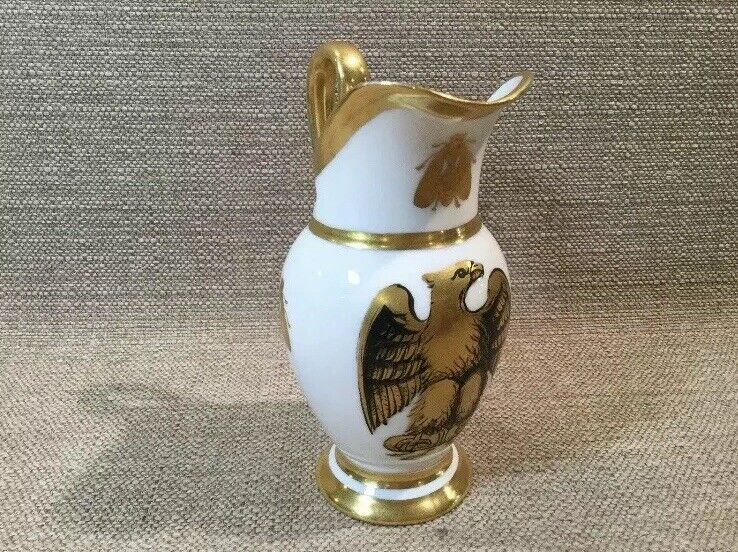 Royal Antique French Sevres IMPERIAL NAPOLEON Porcelain Eagle Gilt Milk Creamer