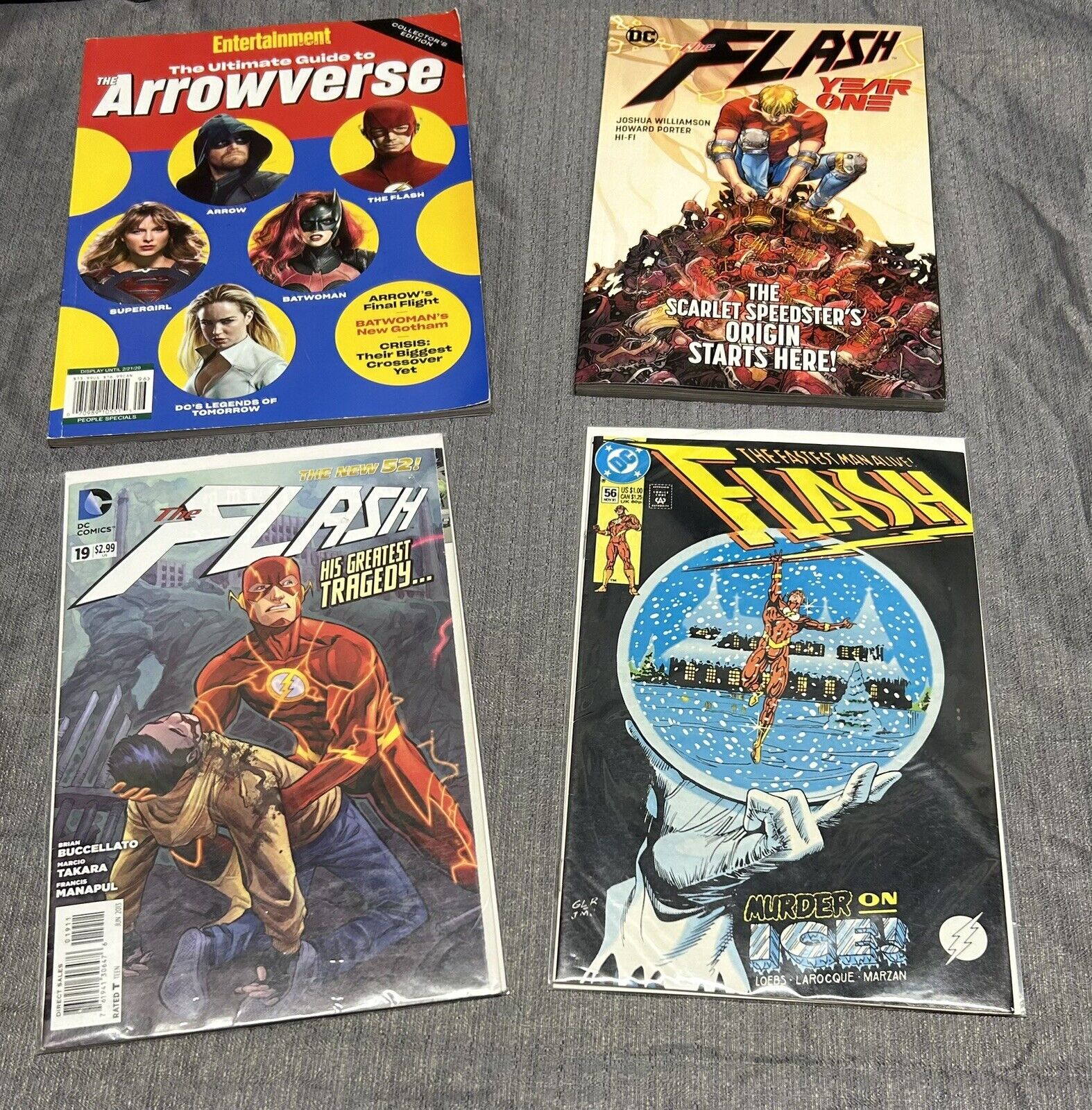 DC Comics Flash lot Includes #56 1991, 2011, Year One, And Arrowverse Magazine