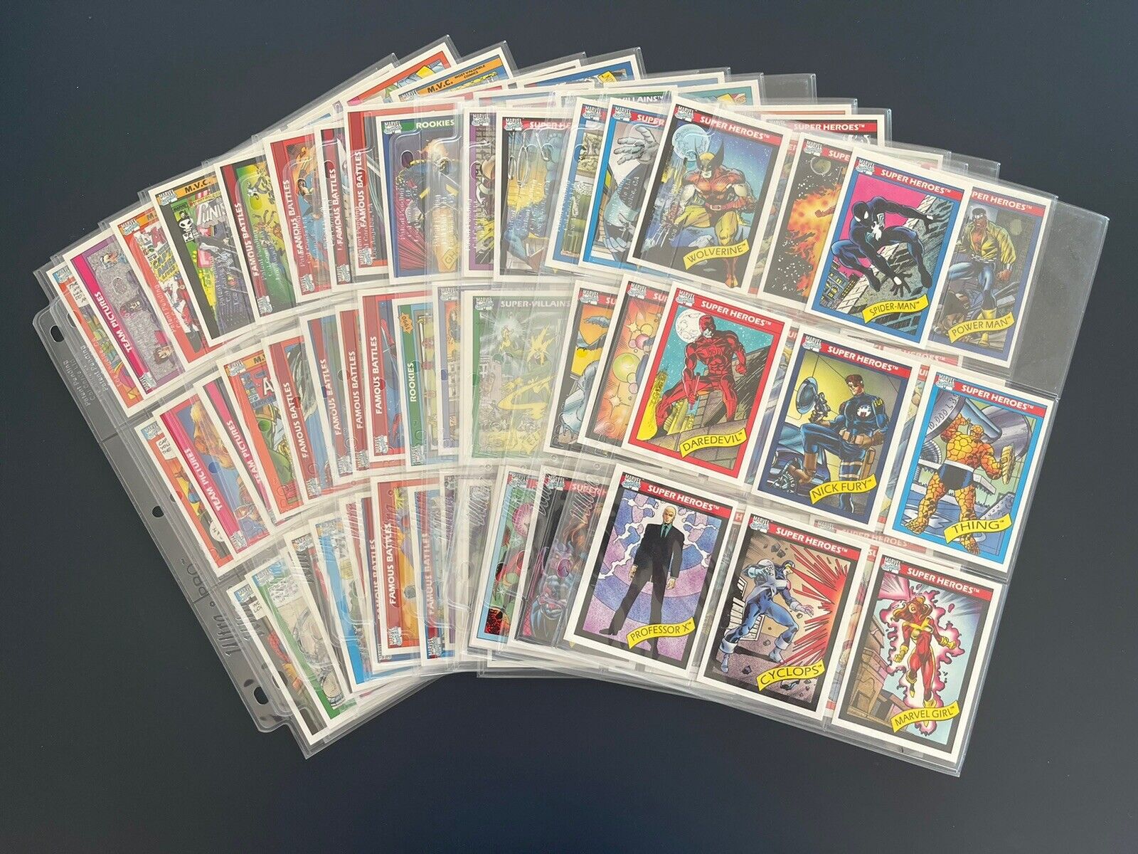 1990 Marvel Universe - Partial Base Set (129 Cards)