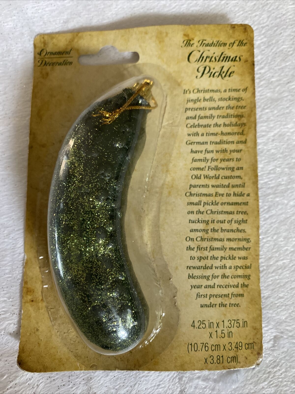 1-Christmas Pickle German Holiday Tree Ornaments 4.25\