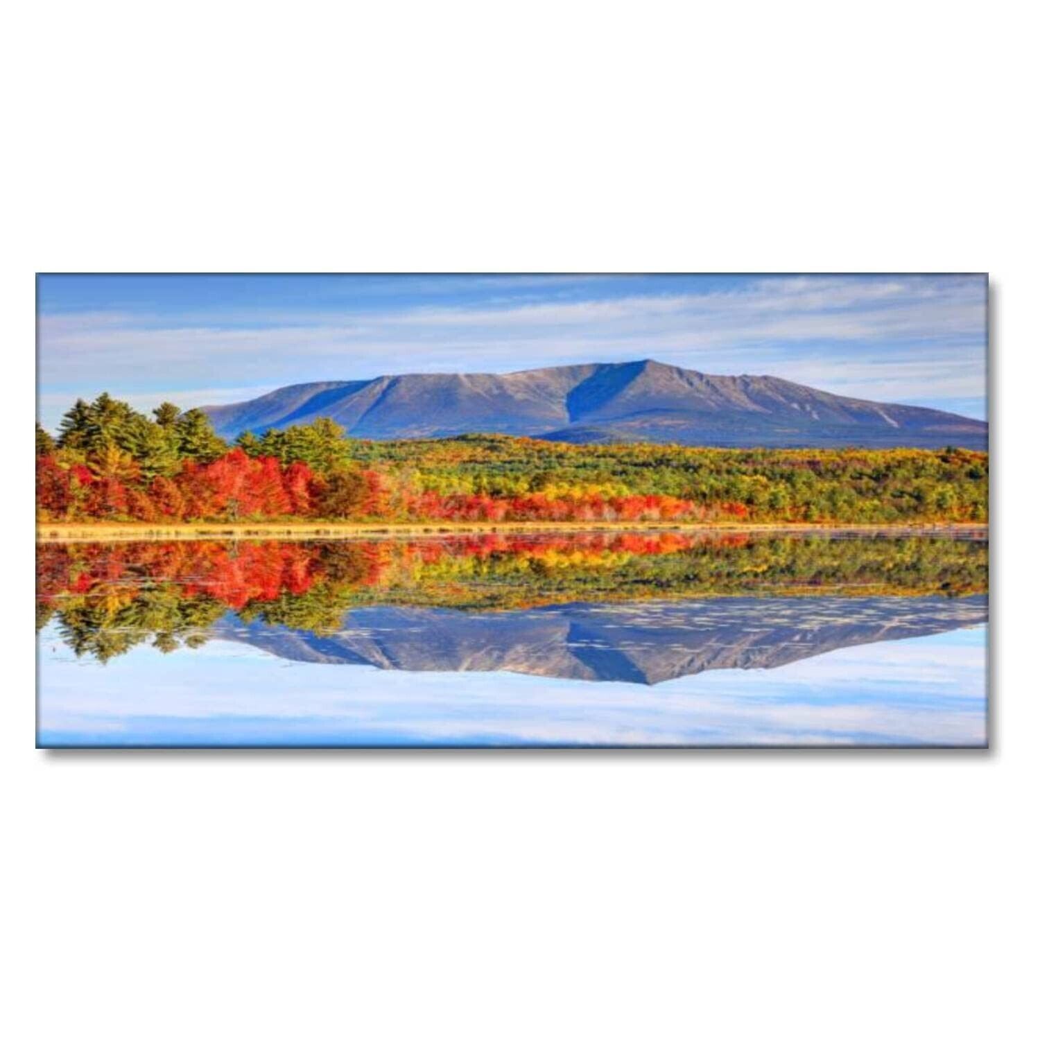 Wall Art Painting Posters Mount Katahdin reflection on a small pond in Maine ...
