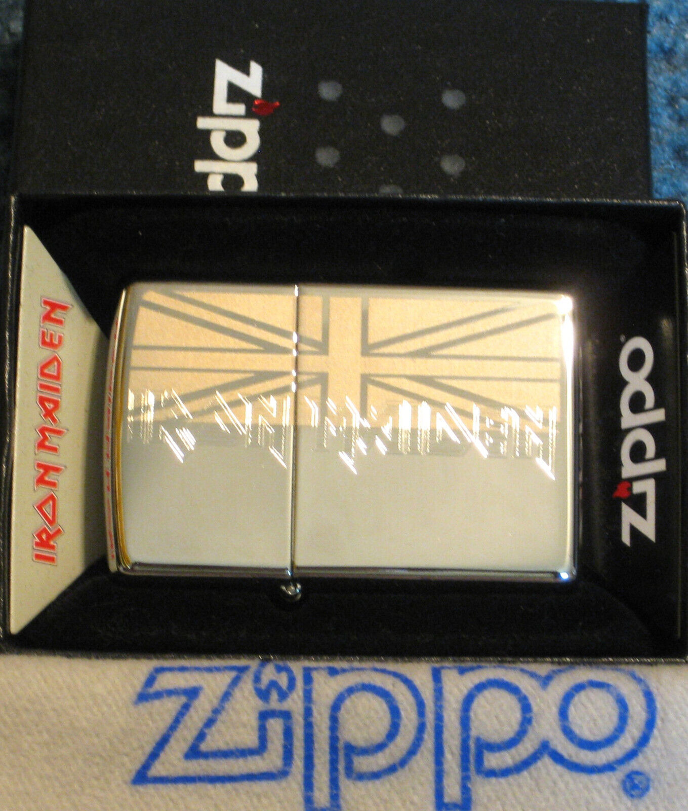 ZIPPO  IRON MAIDEN  Lighter  VERTICAL FLAG 61761 MINT New in Box SEALED