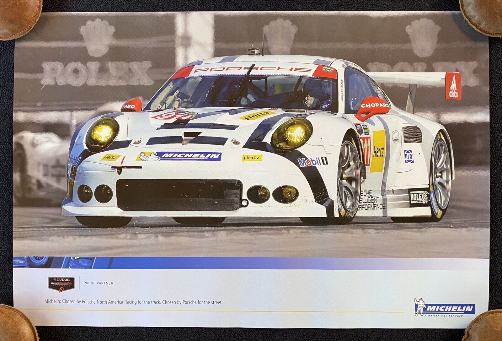 2016 Porsche North American Racing 911 RSR Michelin Tires Poster IMSA WEC GTLM