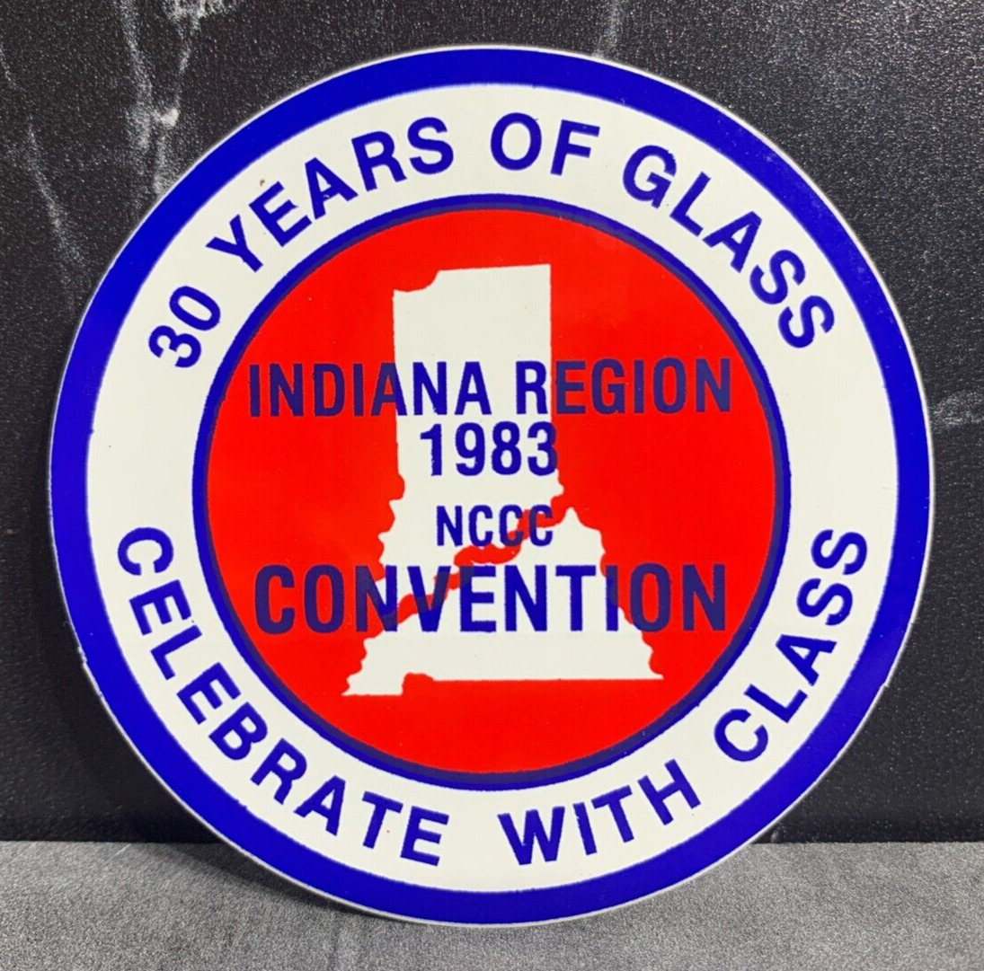 RARE Vintage 1983 Corvette Decal / Sticker - NCCC Convention Indiana Region