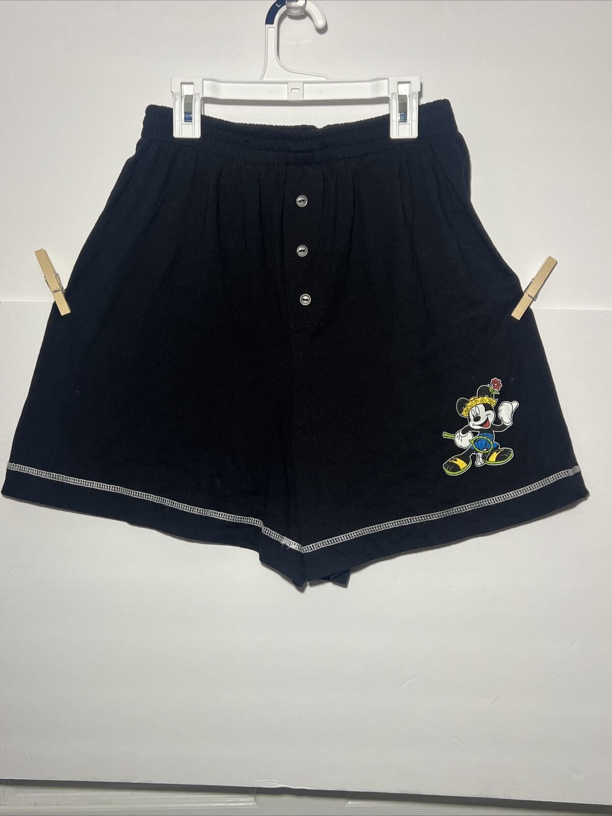 Mickey Unlimited Black MCotton Boxer Shorts Mickey Vintage Jerry Leigh