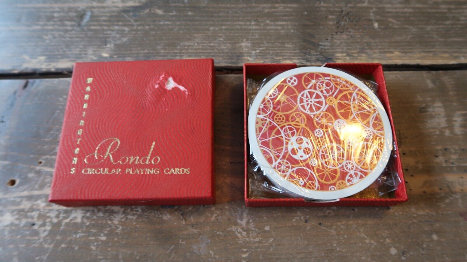 SEALED NEVER OPENED Vintage 1950\'s Rondo Circular Playing Cards Waddingtons