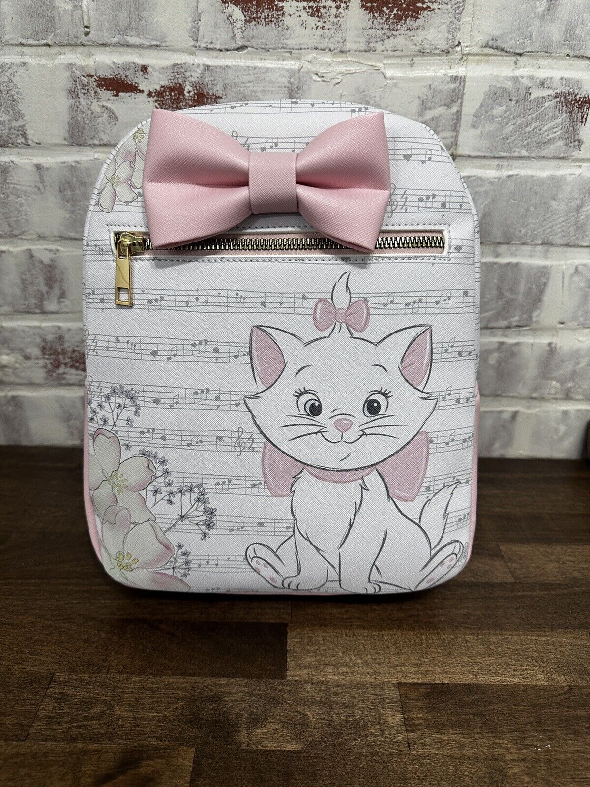 Disney The Aristocats Marie Musical Notes Mini Backpack - NEW with Tags