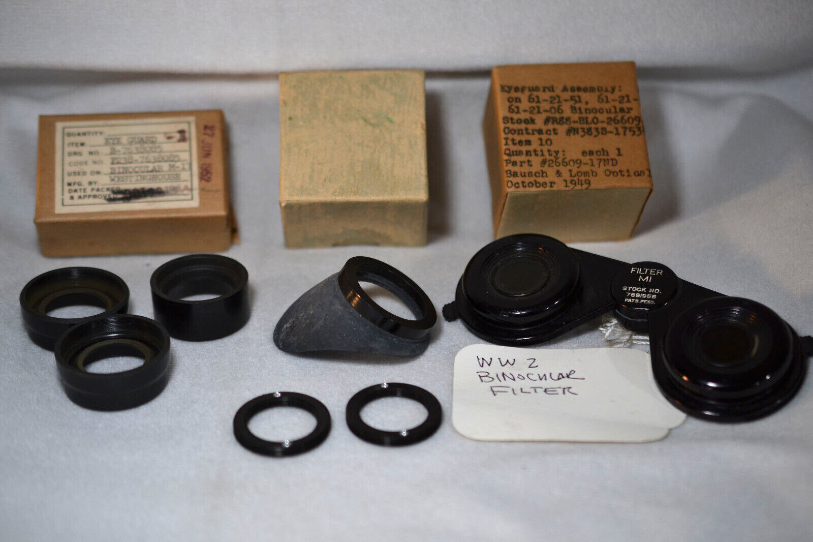 Vintage WWII Military Binocular Parts