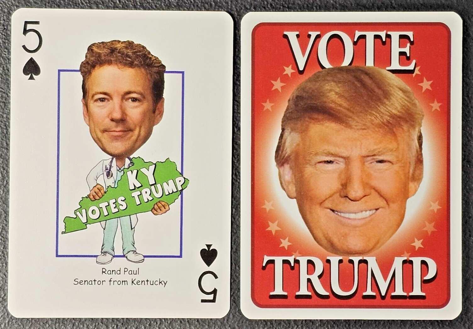 Rand Paul Kentucky Hero Deck 5 of Spades - Vote Trump for President Playing Card