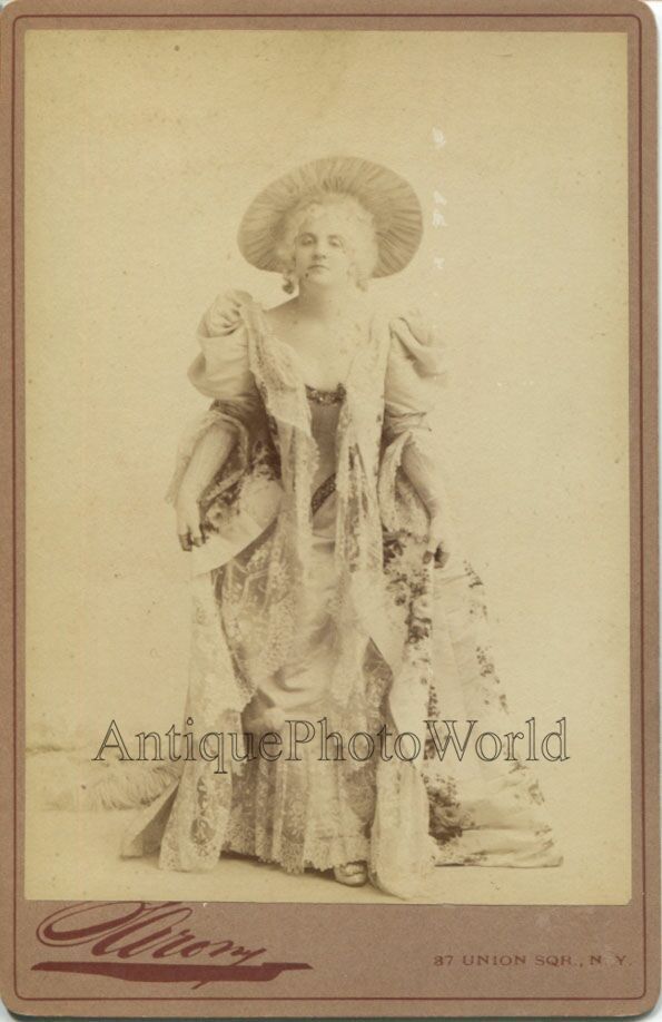 Ada Rehan pretty theater actress in great costume antique cabinet photo