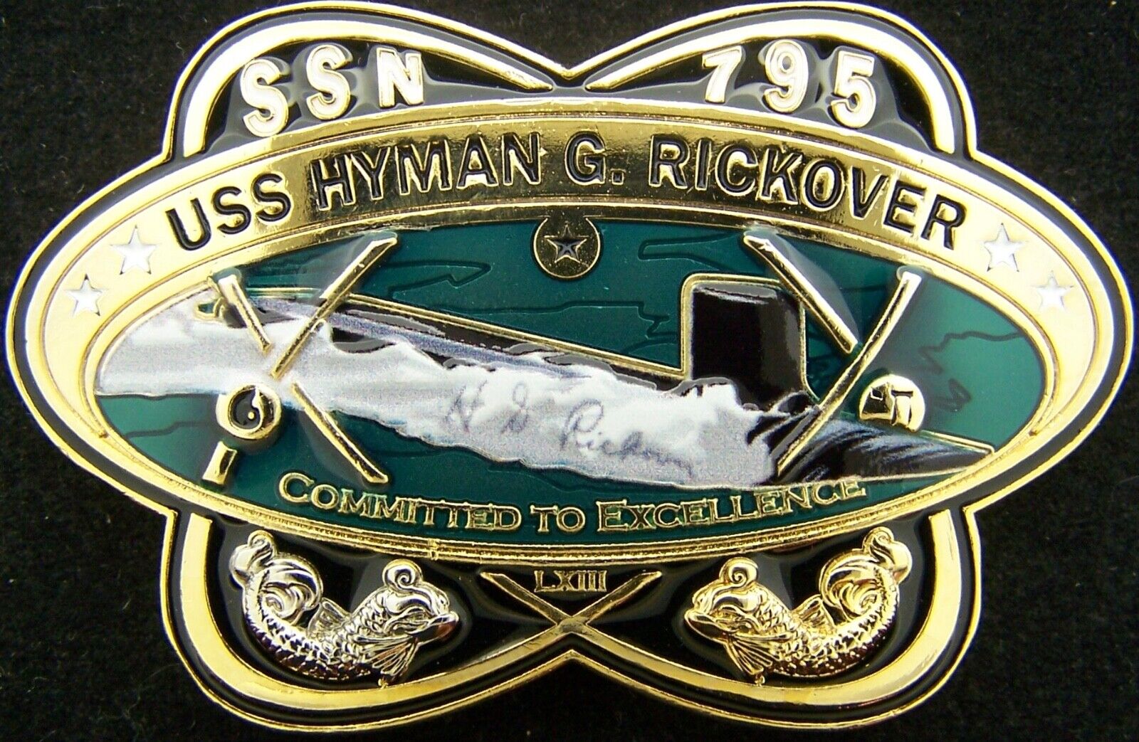 USS Hyman G. Rickover SSN 795 Challenge Coin
