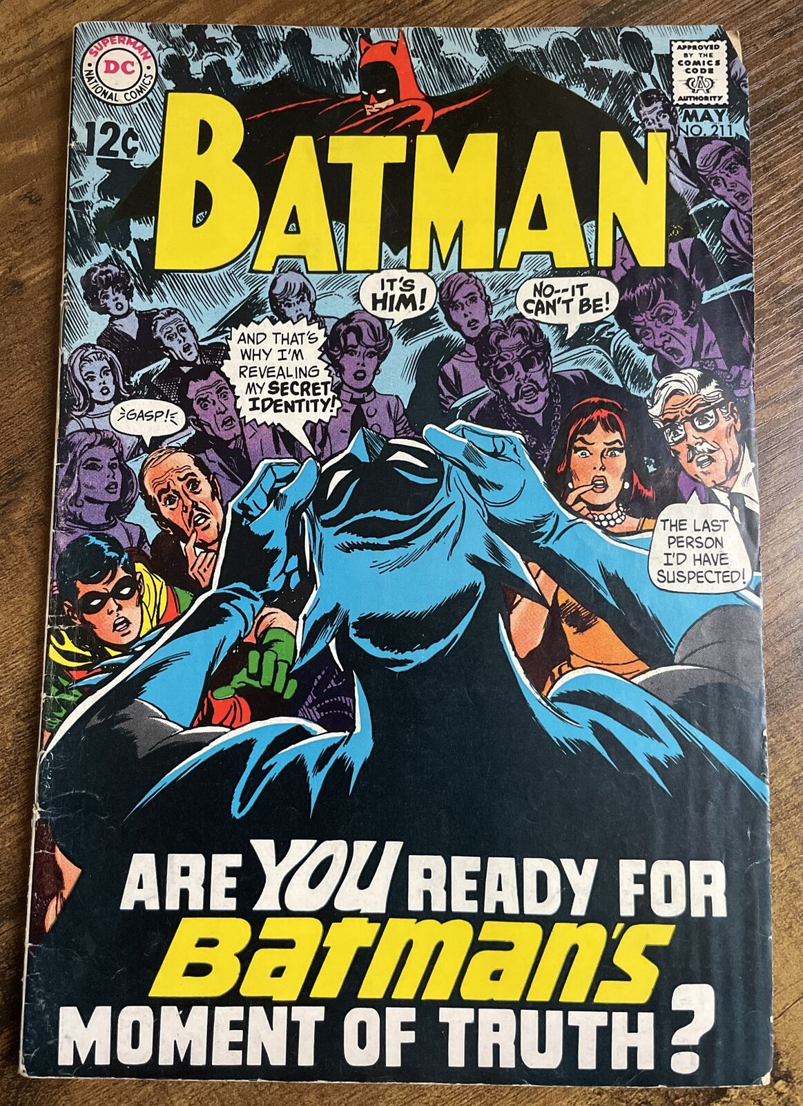 Batman #211 Robin Alfred Irv Novick Art 1969