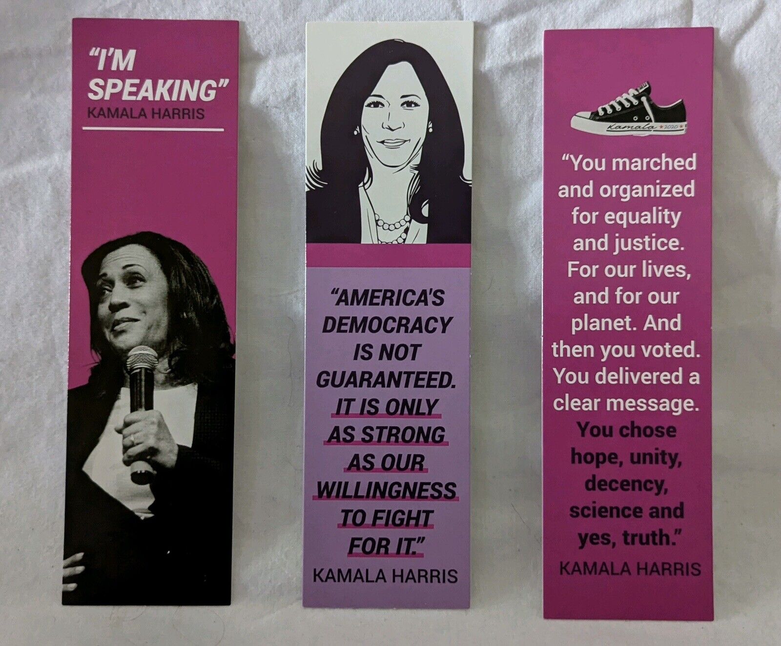 Brand New Set of 3 Kamala Harris Bookmarks