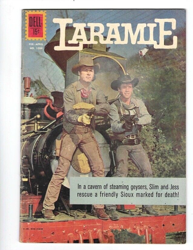 Four Color Comics #1284 1961 Laramie VG++  Photo Cover TV Adaptation Combine