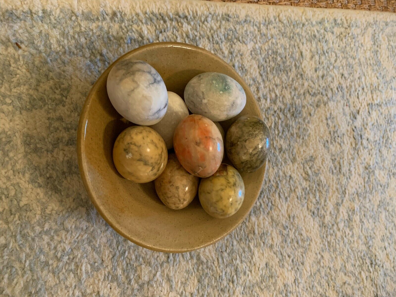 Assorted Stone and Marble Eggs, Great condition, Decorative piece PRICE CUT