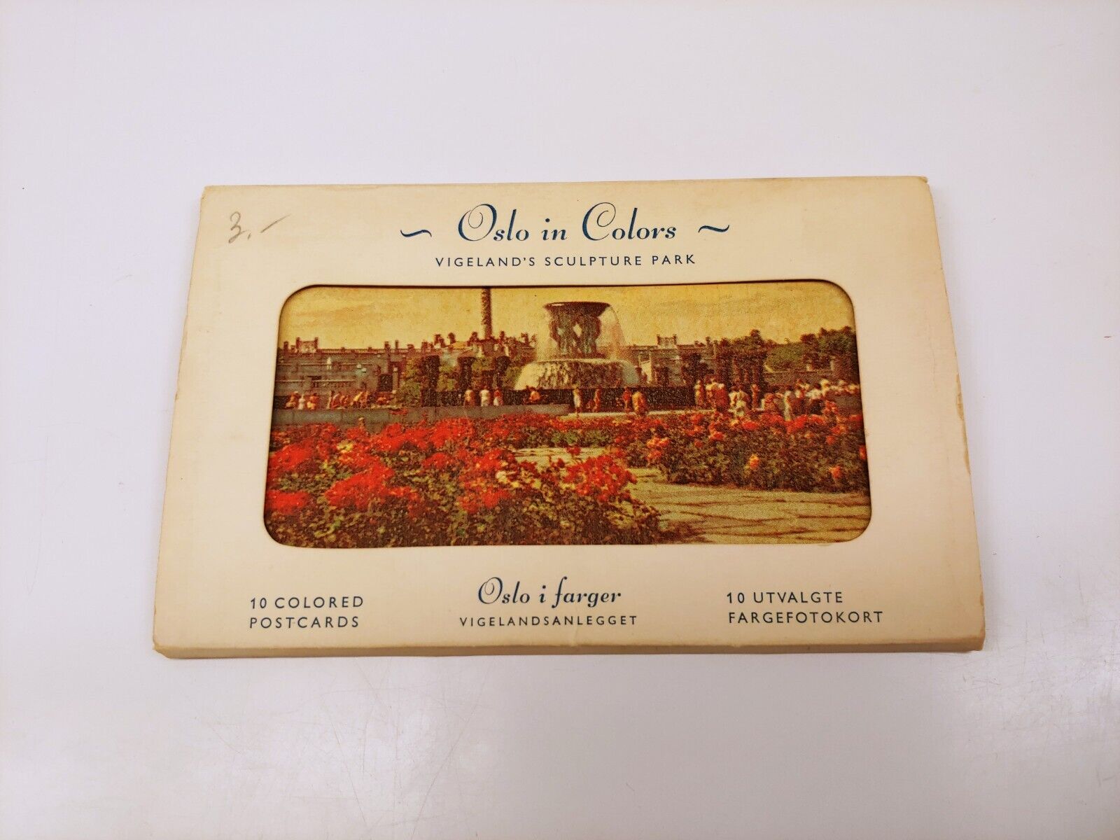 Vintage Oslo Norway In Colors Vigelands Sculpture Park Post Card Pack Of 10 Book