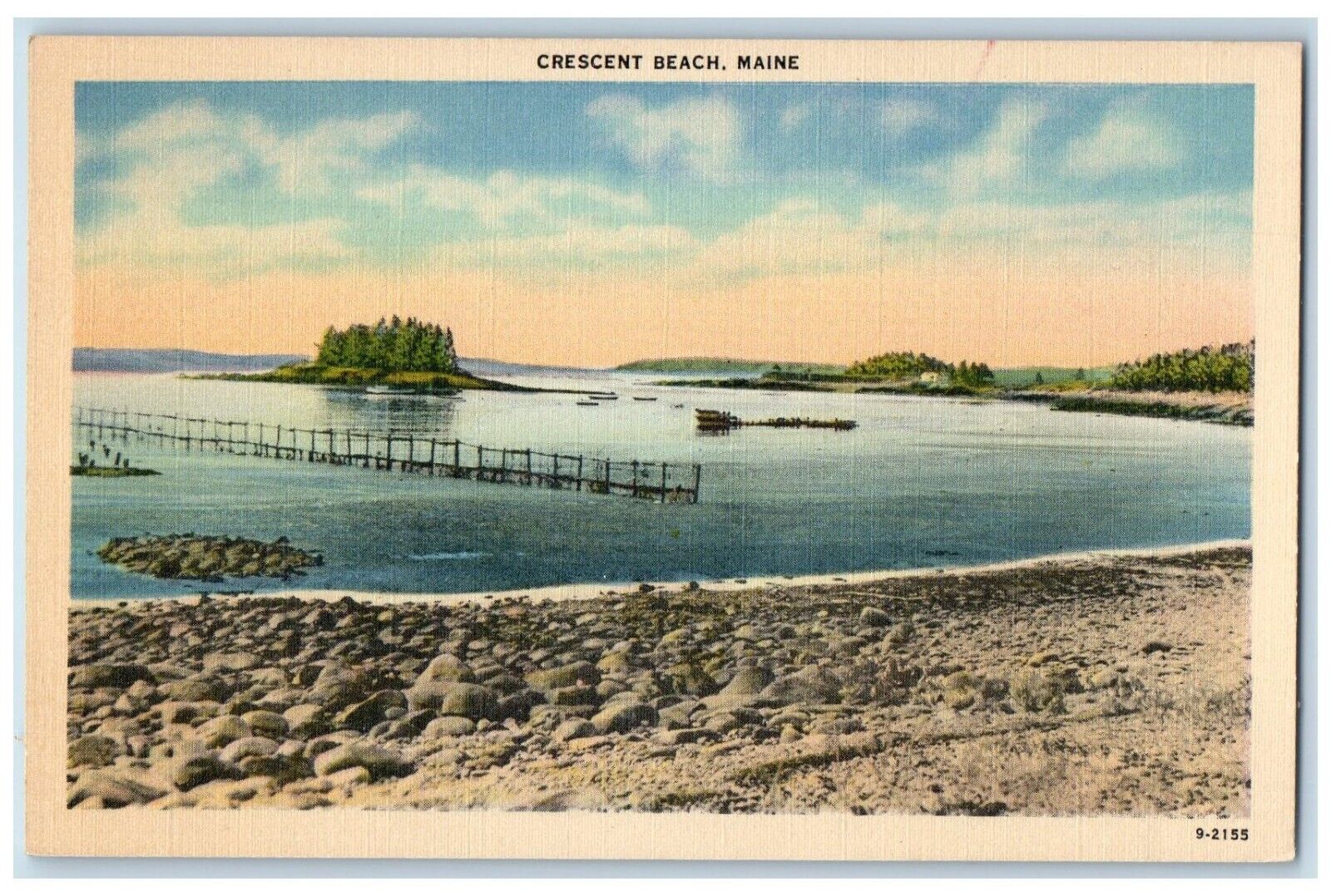 c1910's Beautiful View Of Crescent Beach Maine ME Unposted Antique Postcard