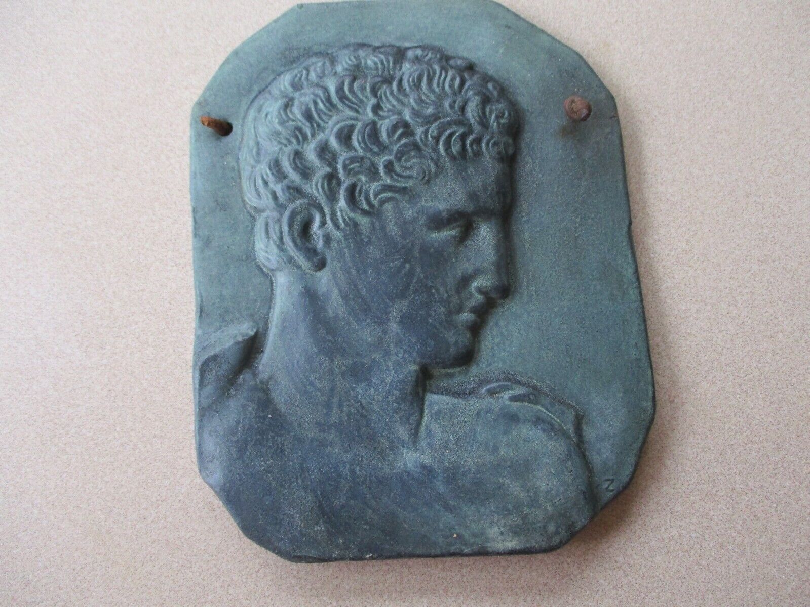 Head of Hermes Reproduction #18 Raised Relief Wall Plaque