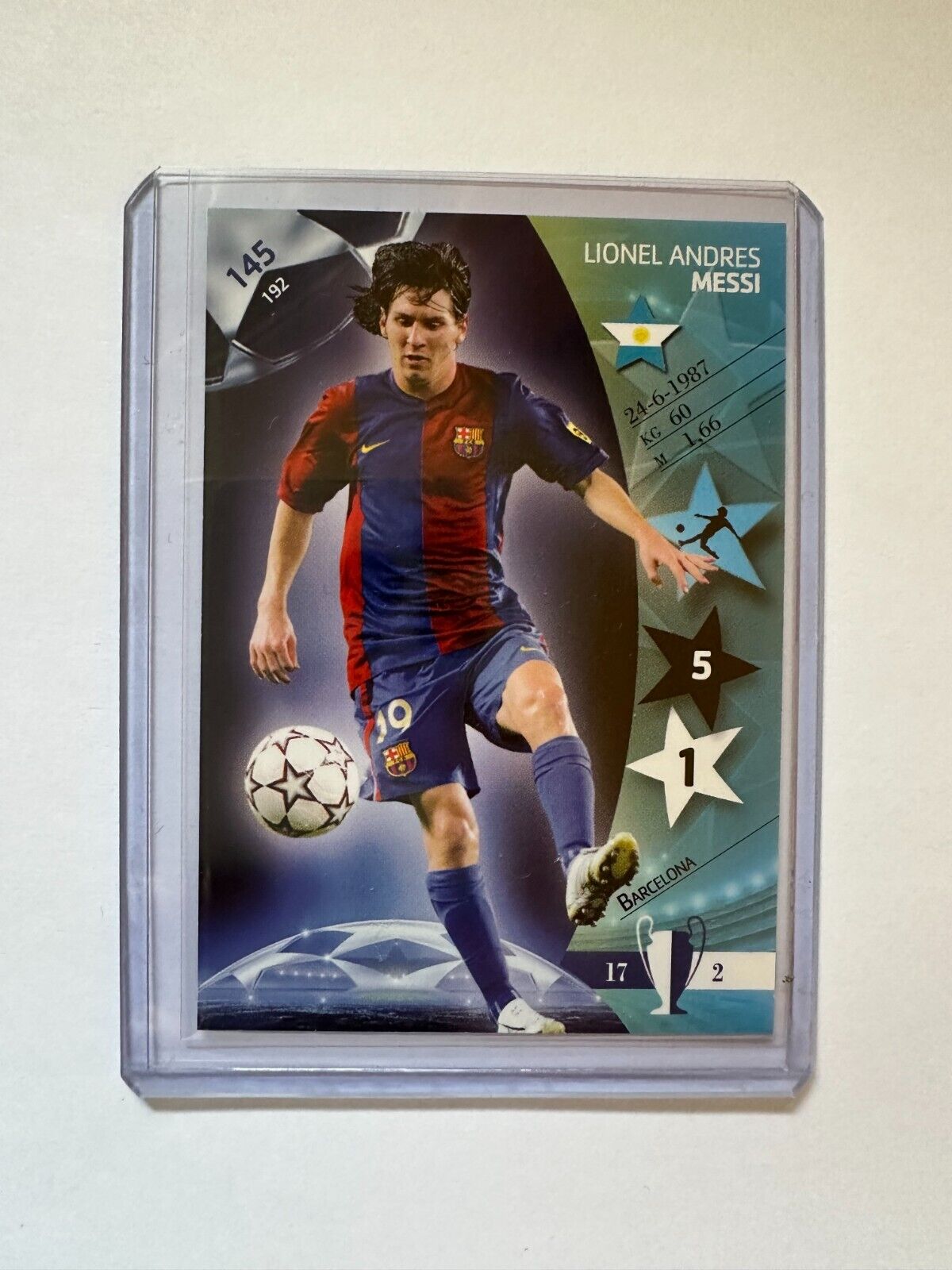 2007 UEFA Champions League Trading Cards Panini - 145 Lionel Messi CL 07