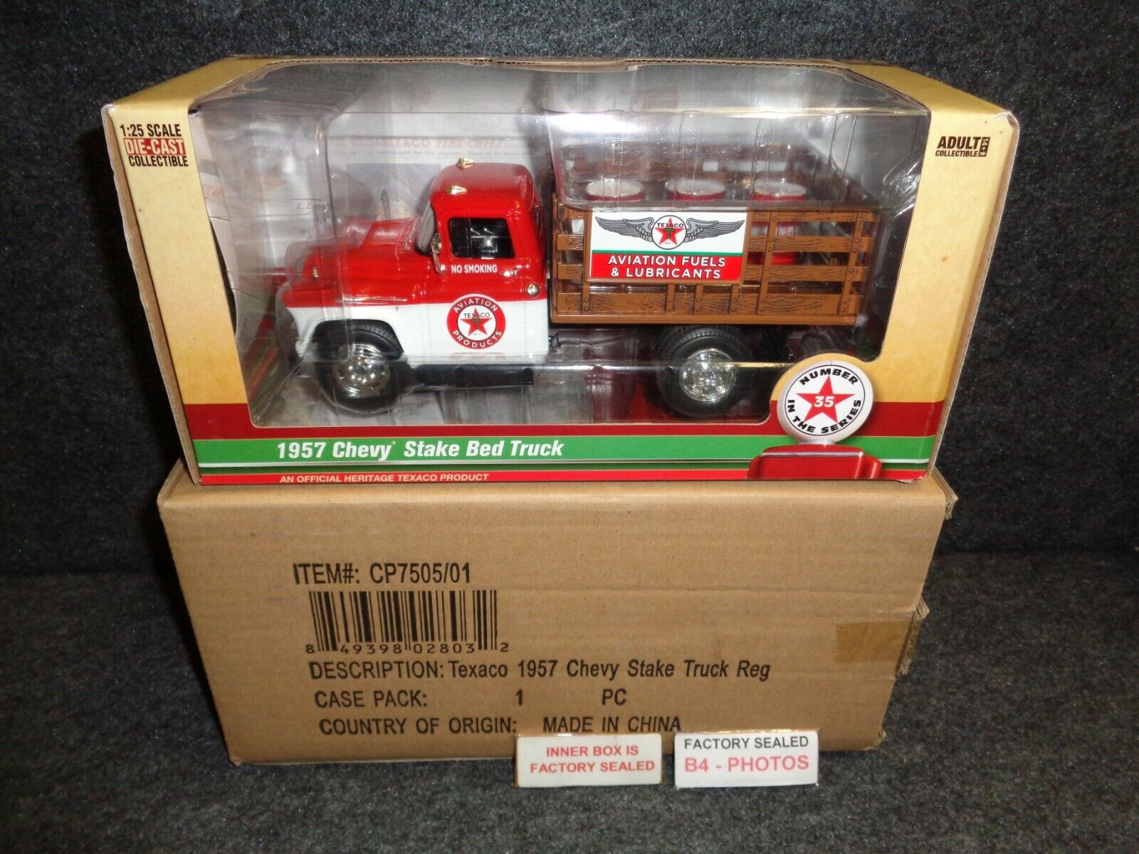TEXACO 1957 CHEVROLET STAKE BED DIECAST TRUCK REGULAR EDITION 2018 #35 IN SERIES