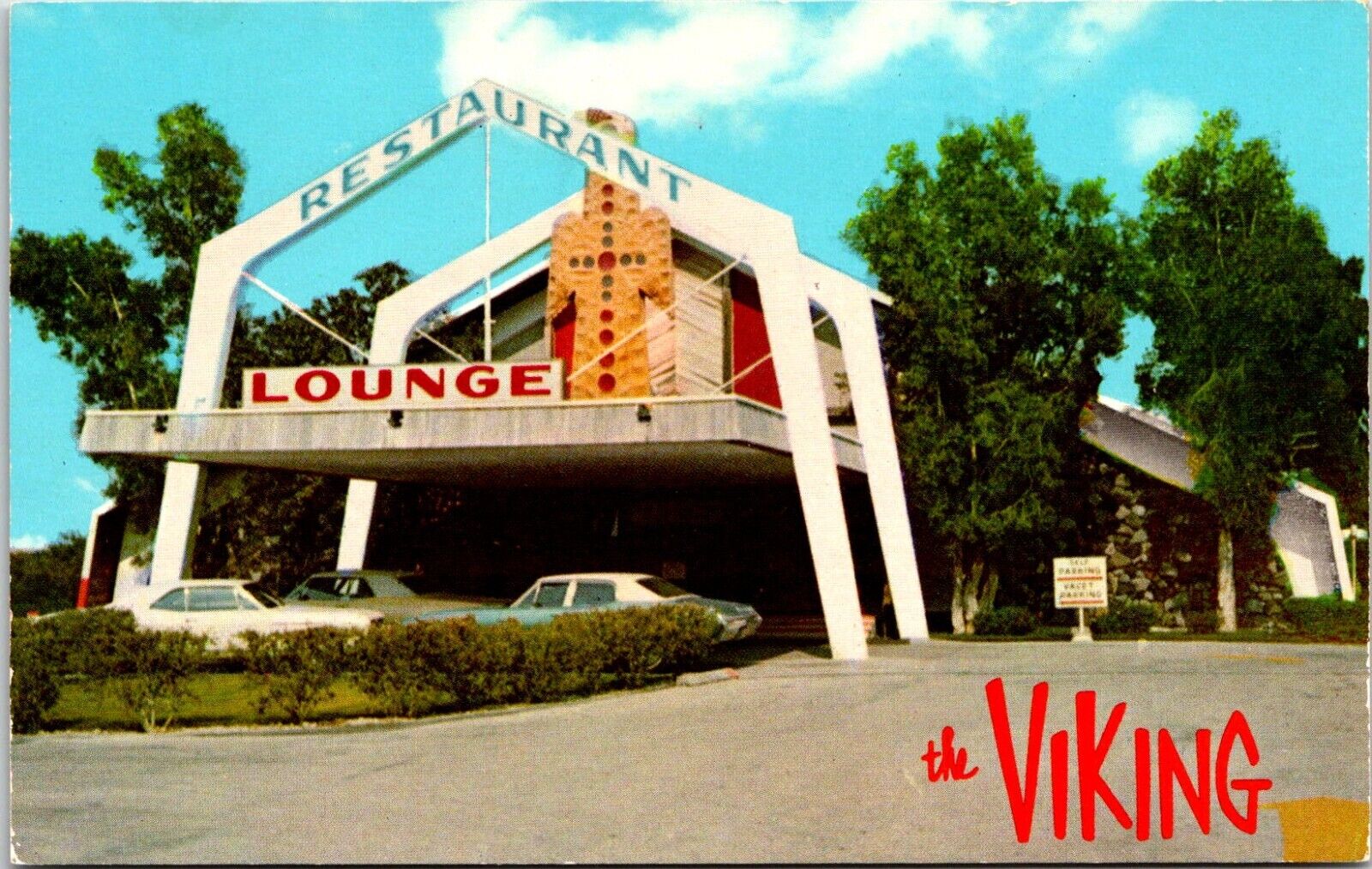 Postcard The Viking Restaurant Lounge Dania Florida Fine Food-American & Viking
