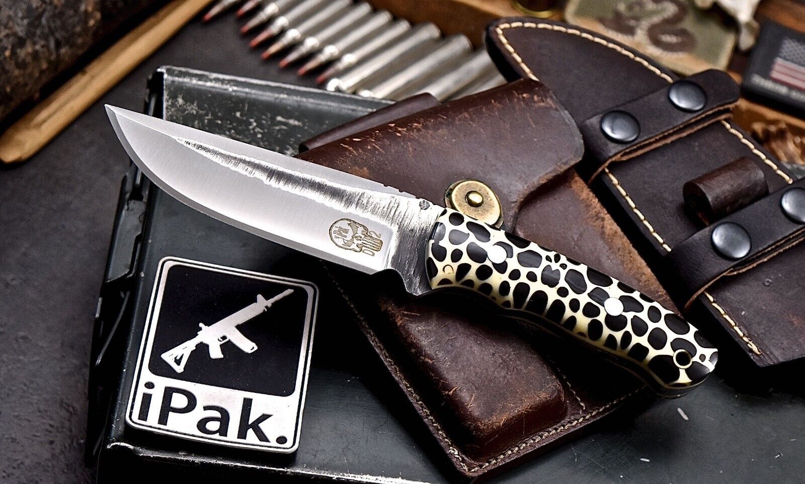 CFK IPAK Handmade D2 Custom CORELON Hunting Skinner Camping Sport Pack Knife