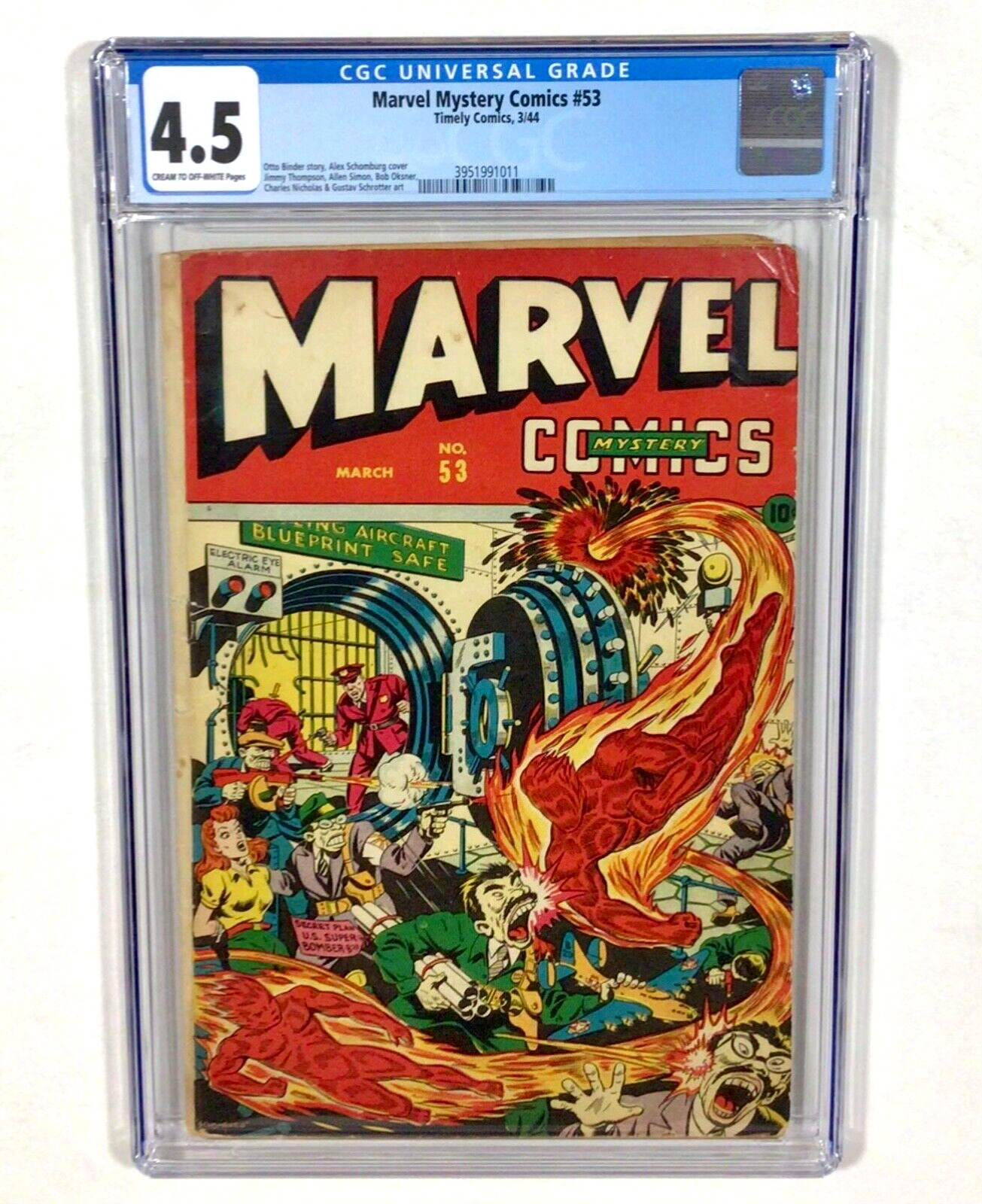 Marvel Mystery Comics #53 CGC 4.5 Universal KEY (Schomburg Cover) 1944 Timely
